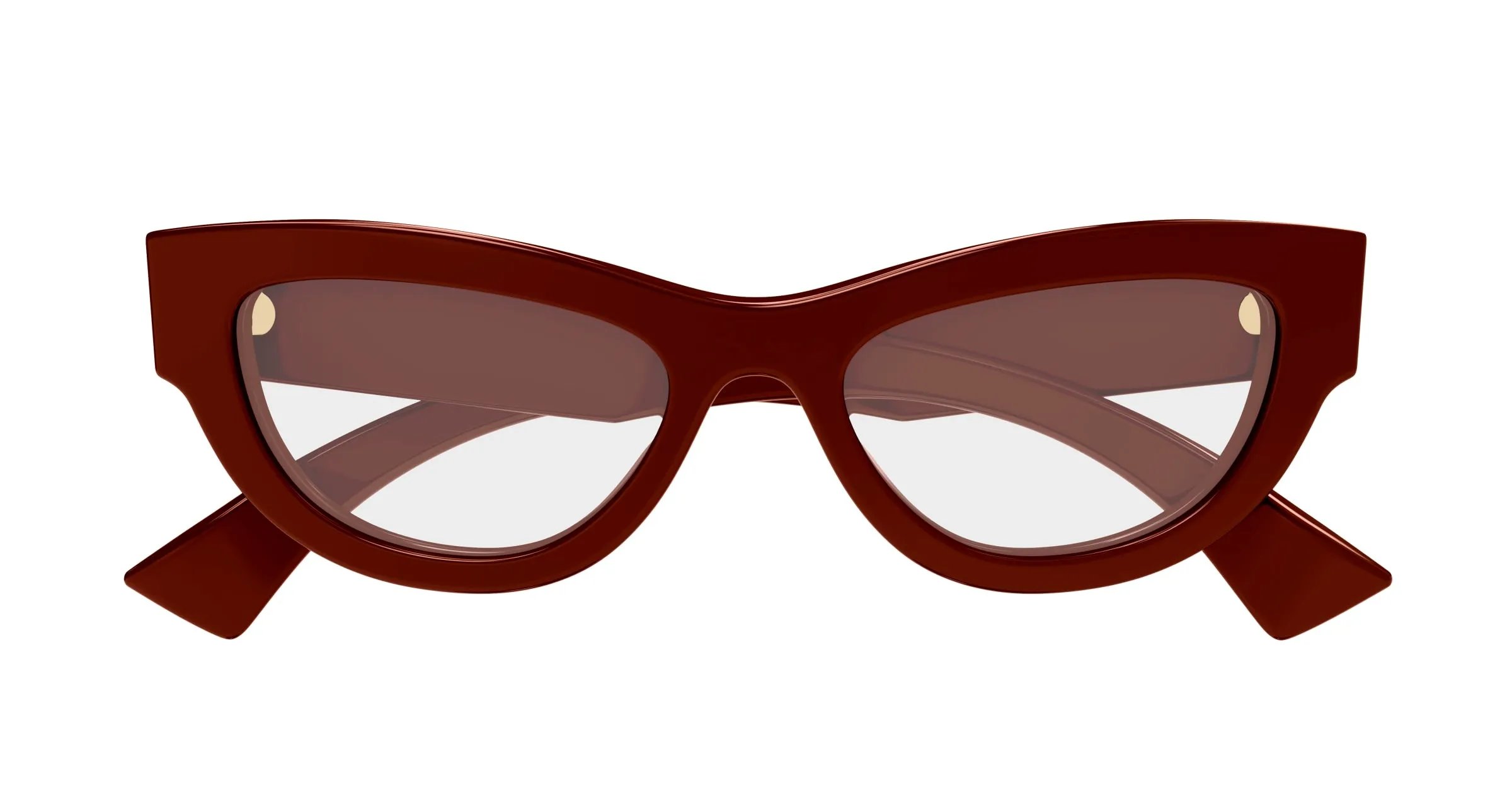 Gucci GG1836O 003 Montature da vista Acetato Bordeaux Trasparente Cat Eye - immagine 2