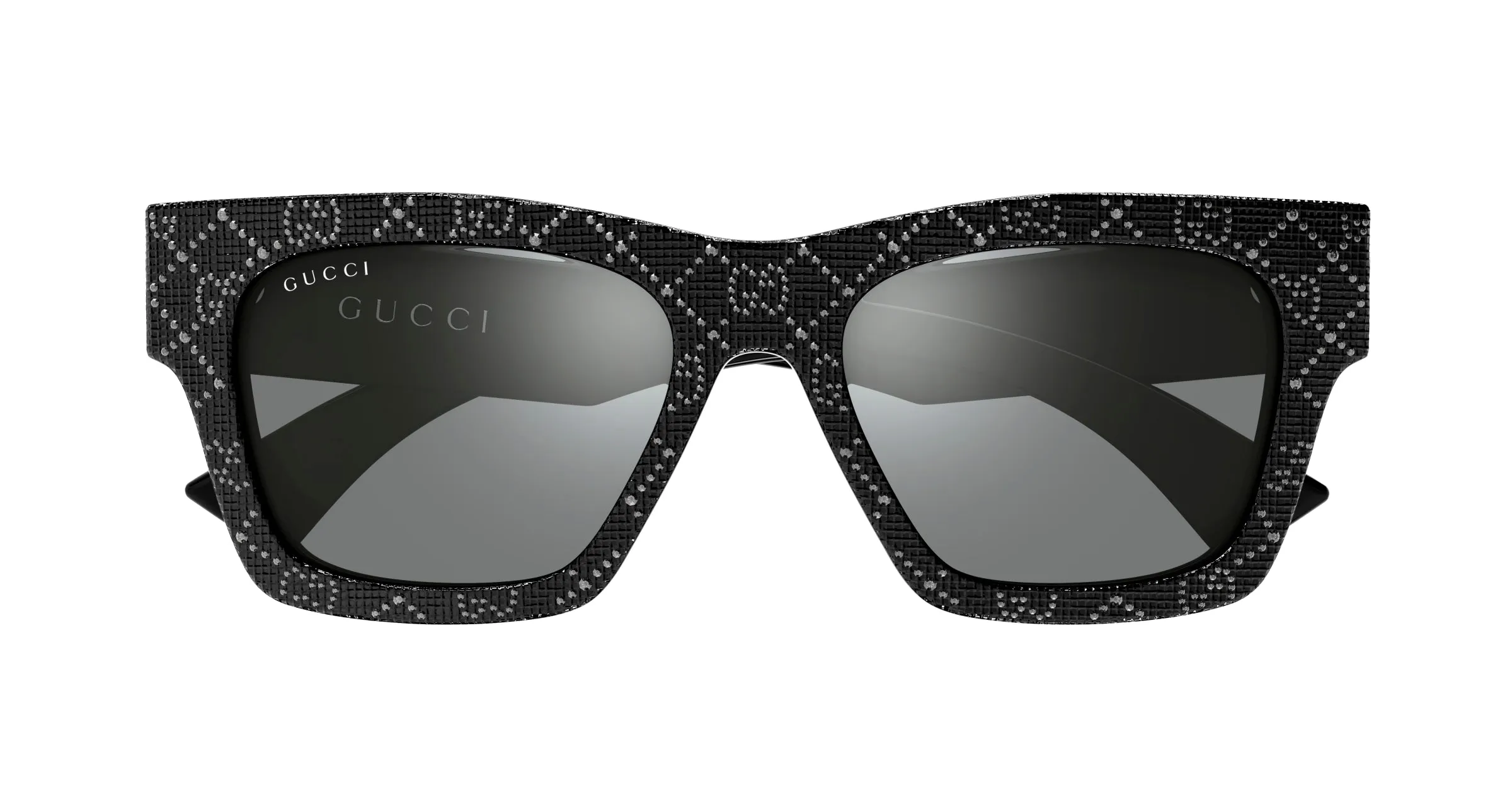 Gucci GG1835S 006 Occhiali da sole Acetato Nero Grigio Squadrata - immagine 2