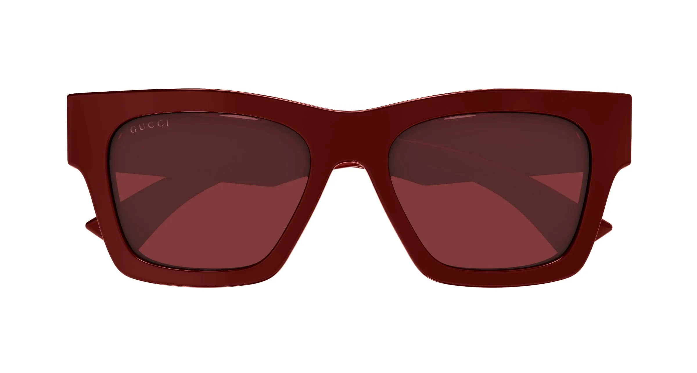 Gucci GG1835S 003 Occhiali da sole Acetato Bordeaux Rosso Squadrata - immagine 2