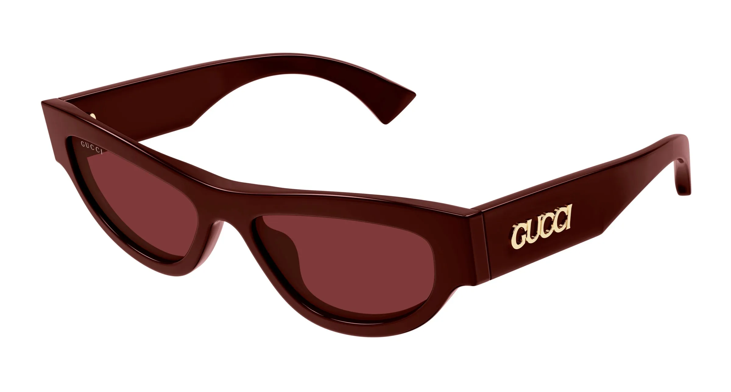 Gucci GG1834S 003 Occhiali da sole Acetato Bordeaux Rosso Cat Eye - immagine 1