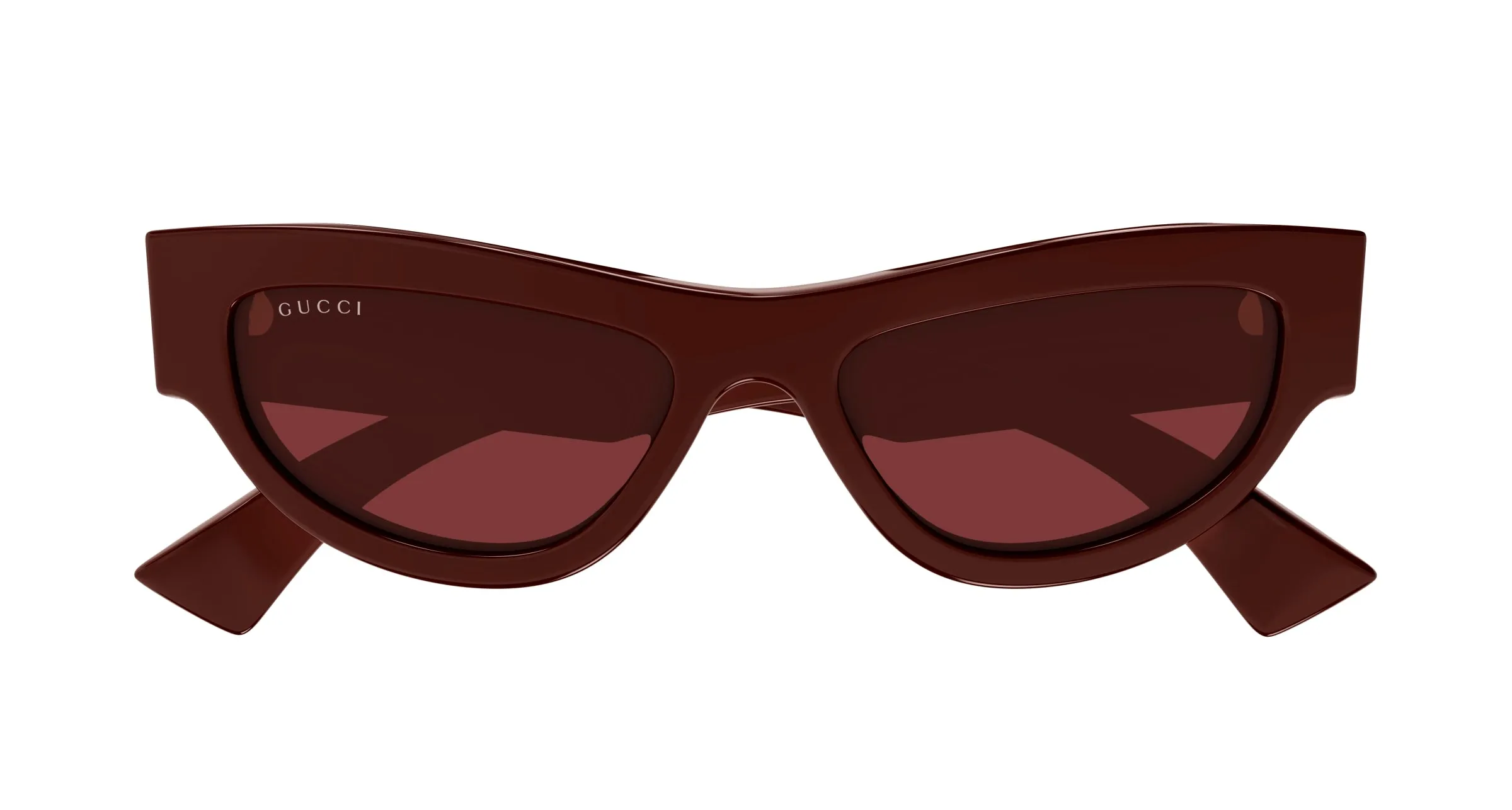 Gucci GG1834S 003 Occhiali da sole Acetato Bordeaux Rosso Cat Eye - immagine 2