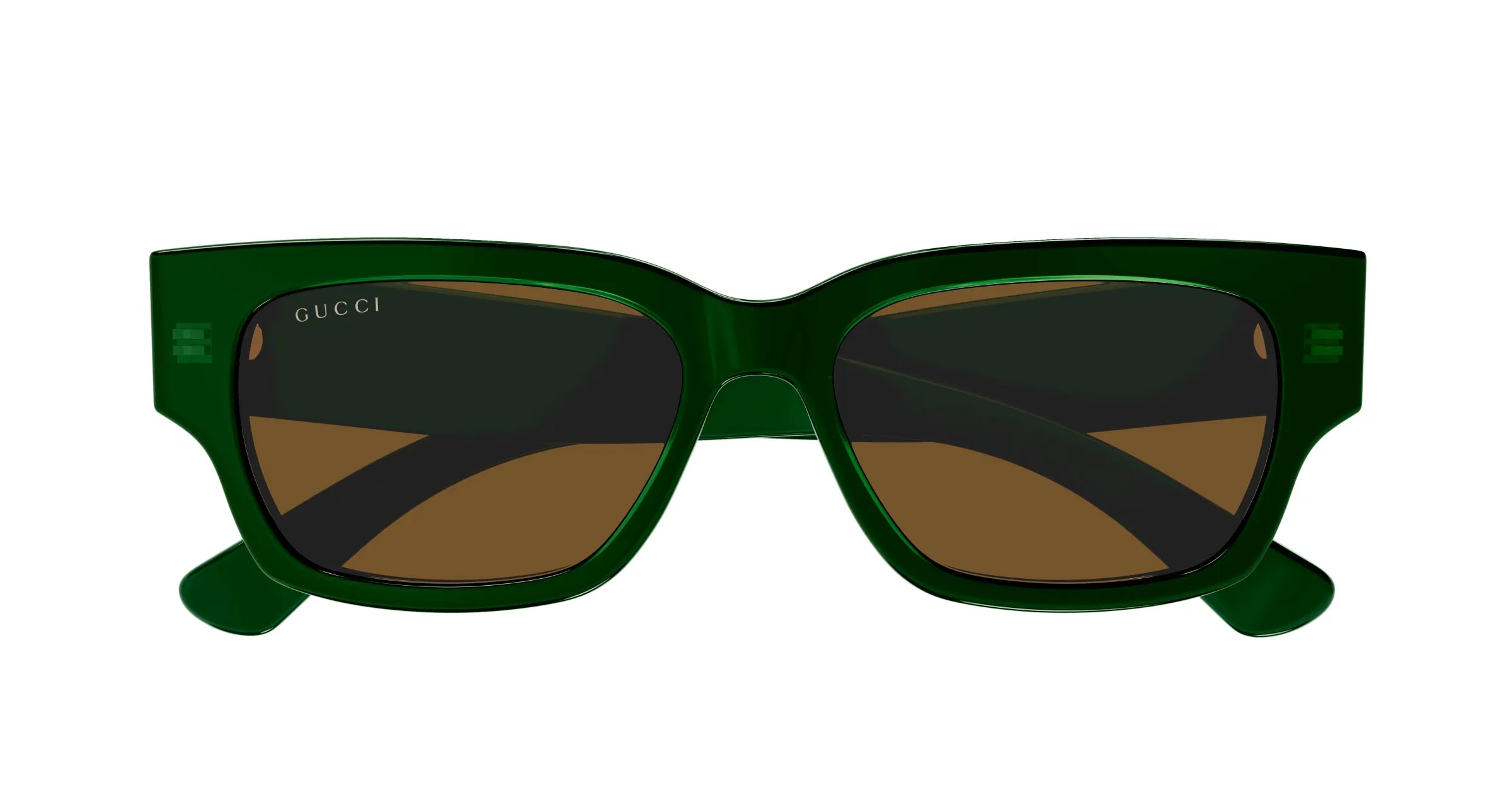 Gucci GG1794S 004 Occhiali da sole Acetato Verde Marrone Squadrata - immagine 2