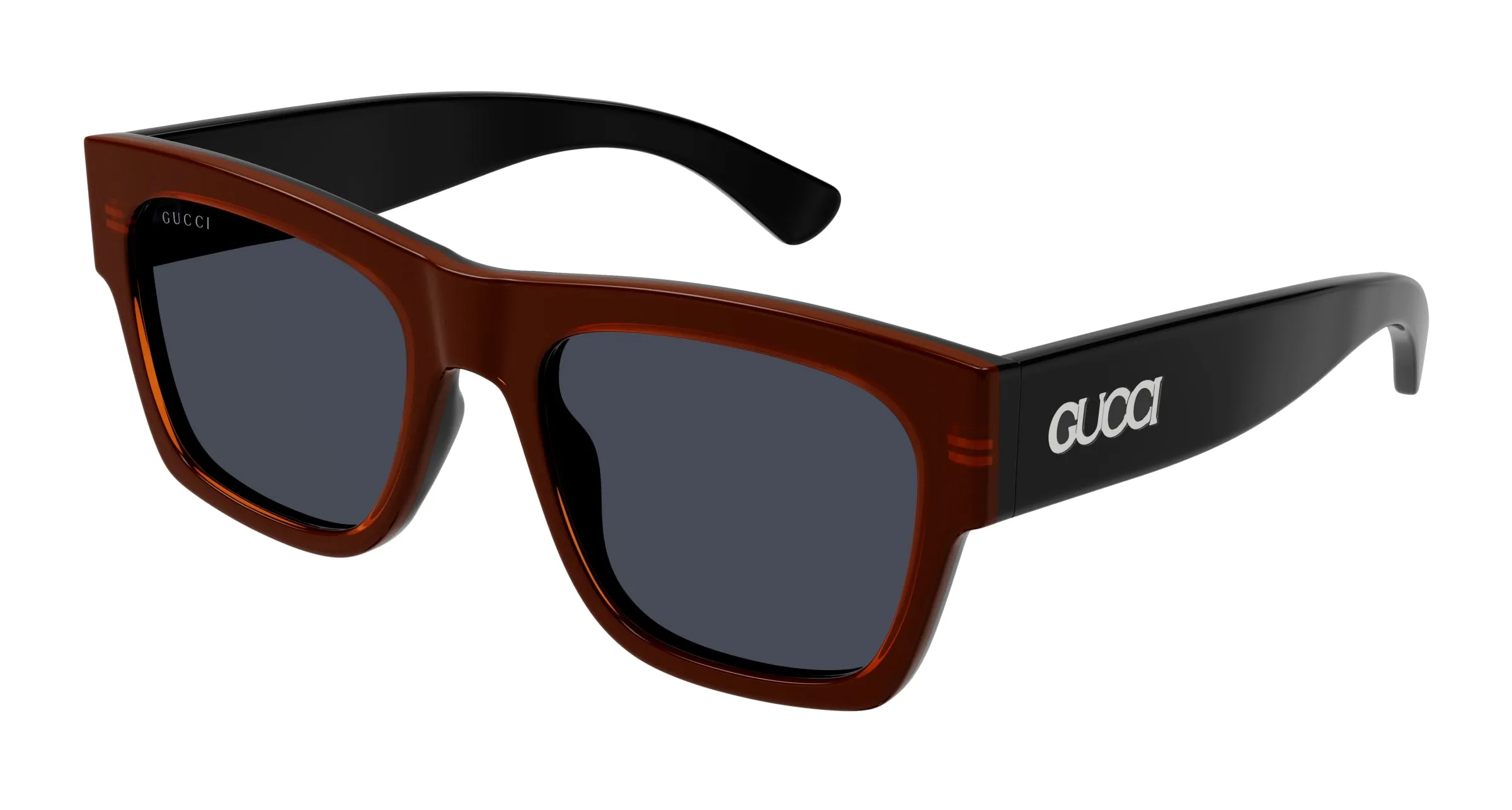 Gucci GG1793S 003 Occhiali da sole Acetato Nero Blu Squadrata - immagine 1