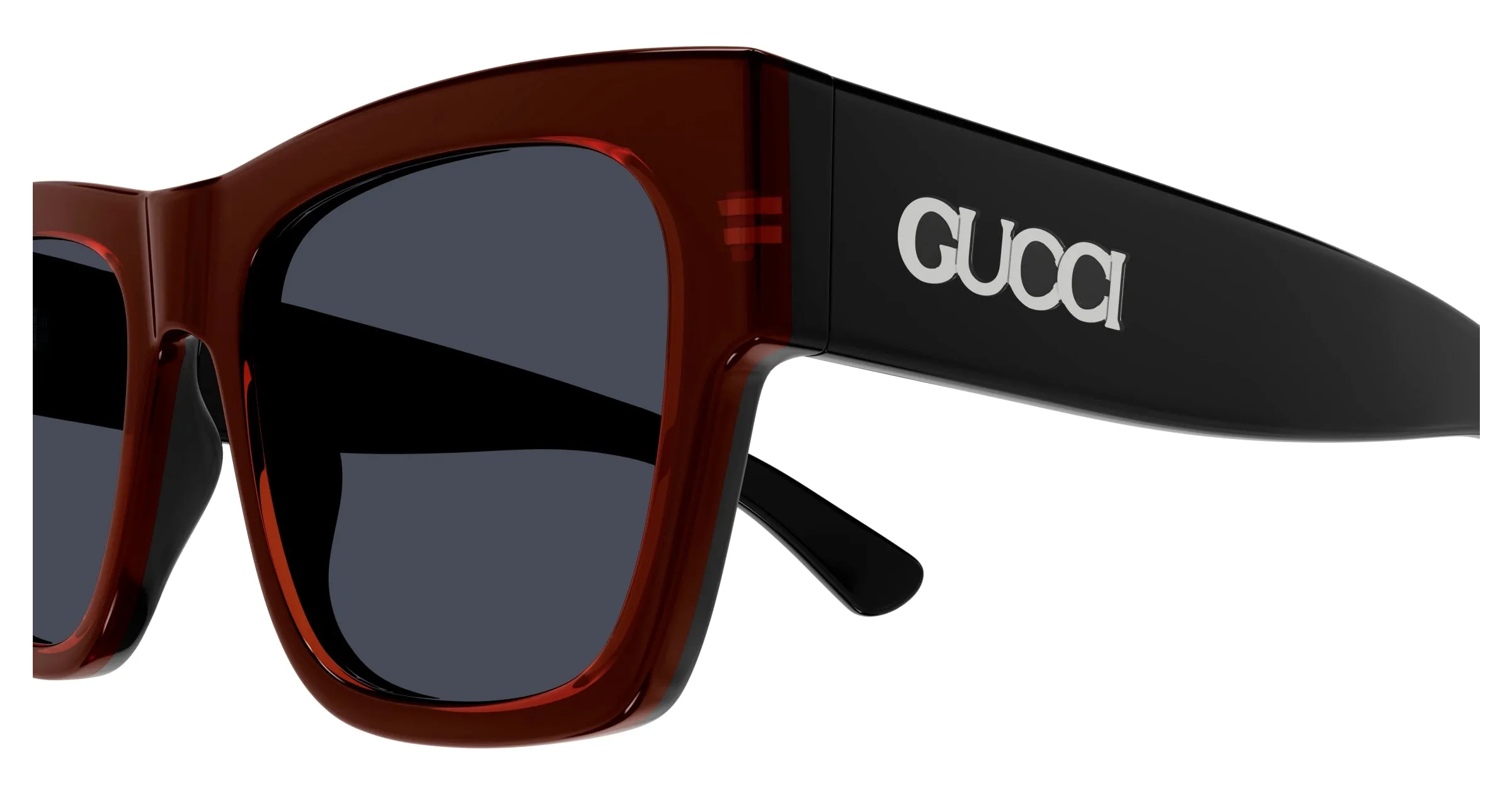 Gucci GG1793S 003 Occhiali da sole Acetato Nero Blu Squadrata - immagine 3