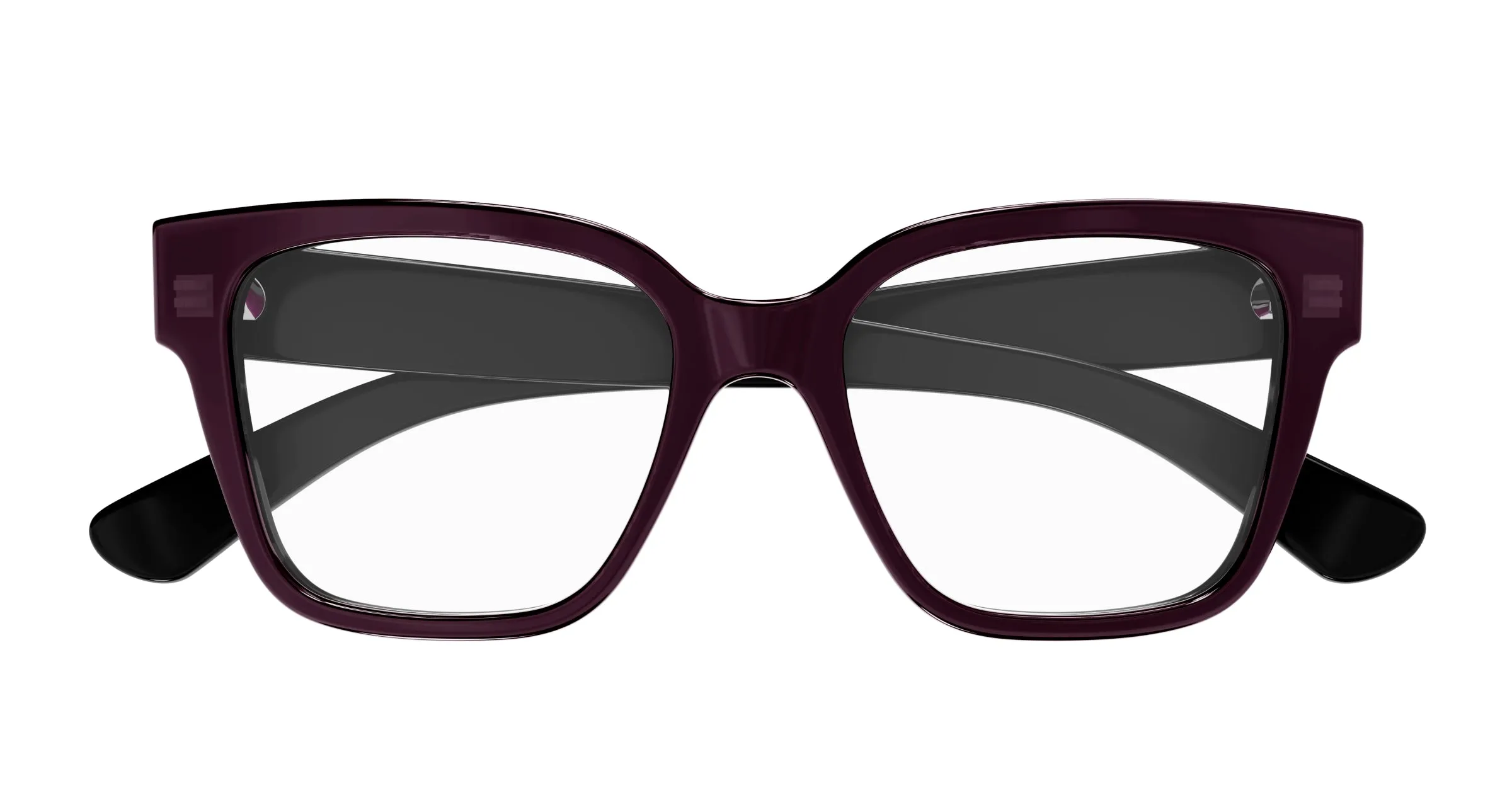 Gucci GG1791O 007 Montature da vista Acetato Nero Trasparente Squadrata - immagine 2