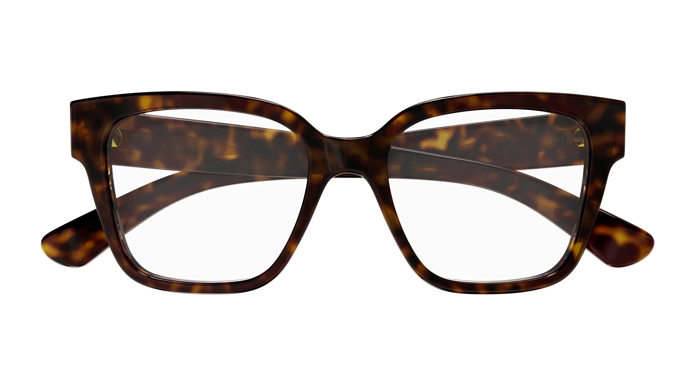 Gucci GG1791O 002 Montature da vista Acetato Havana Trasparente Squadrata - immagine 2