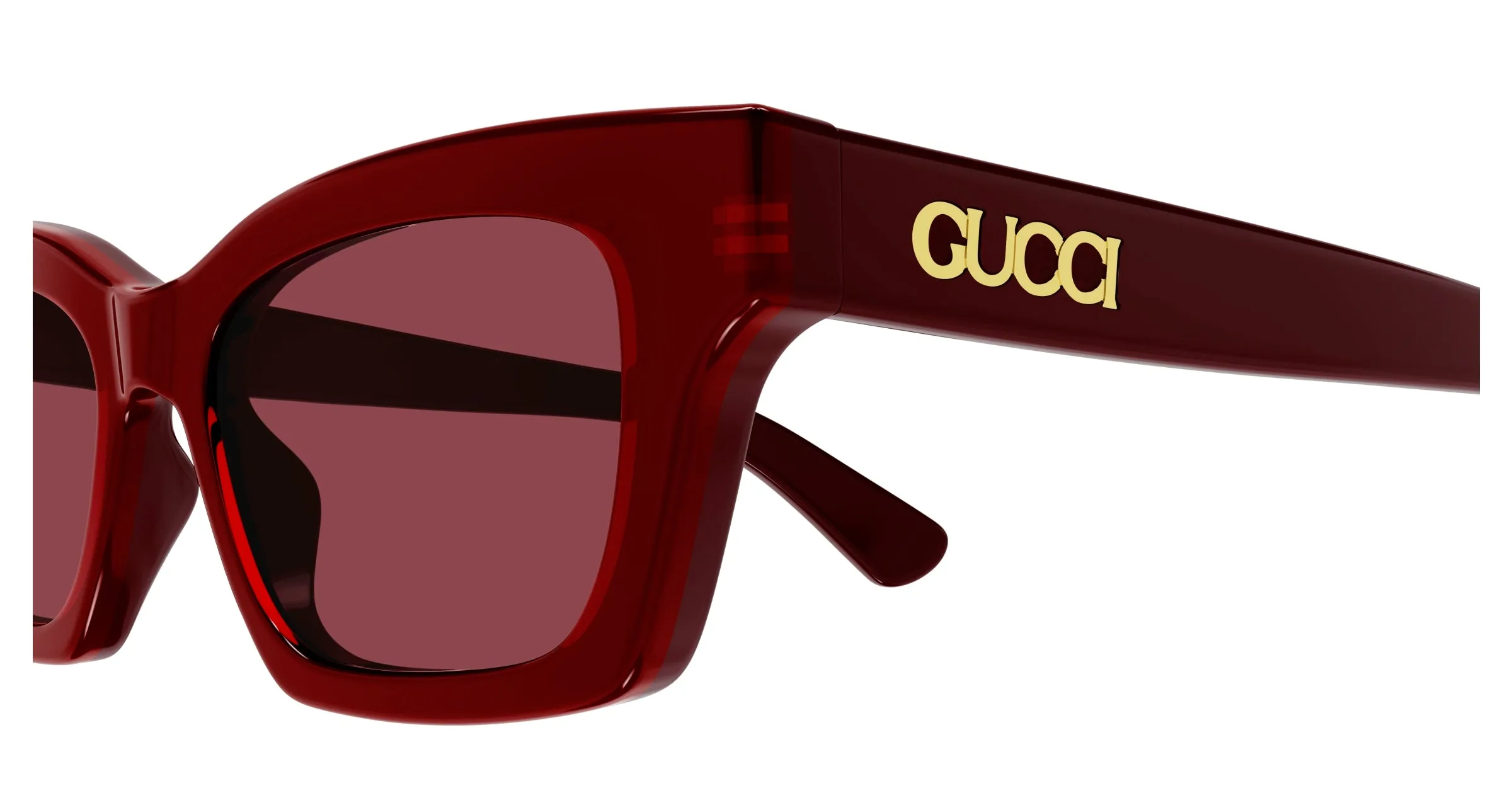 Gucci GG1790S 004 Occhiali da sole Acetato Rosso Rosso Cat Eye - immagine 3
