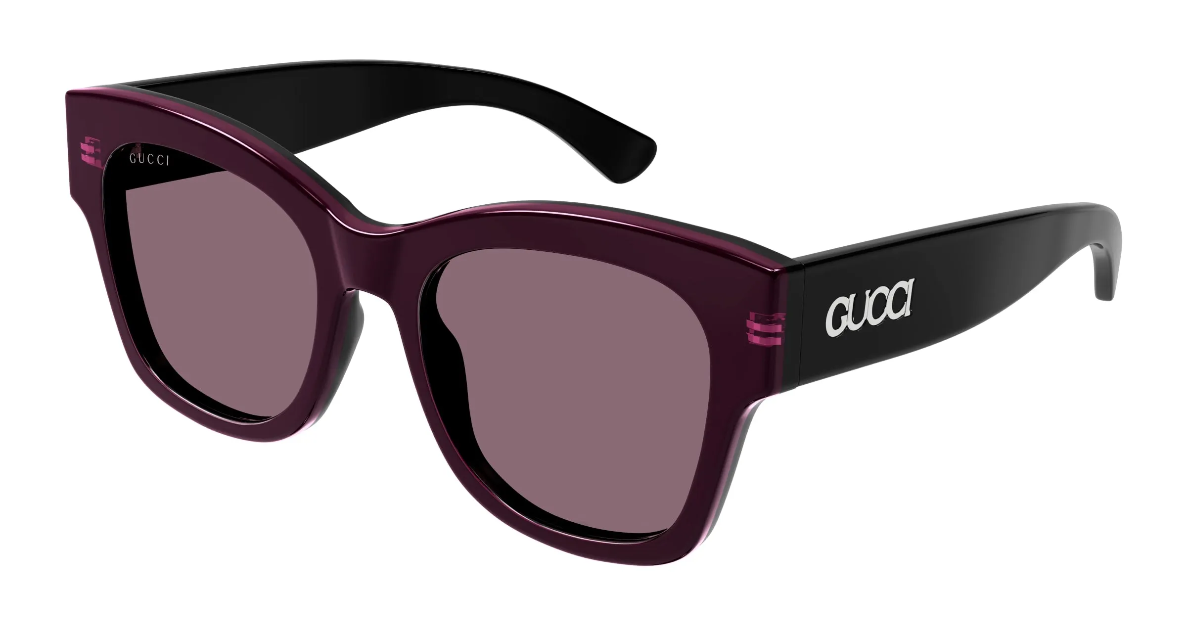 Gucci GG1789S 003 Occhiali da sole Acetato Nero Viola Farfalla - immagine 1