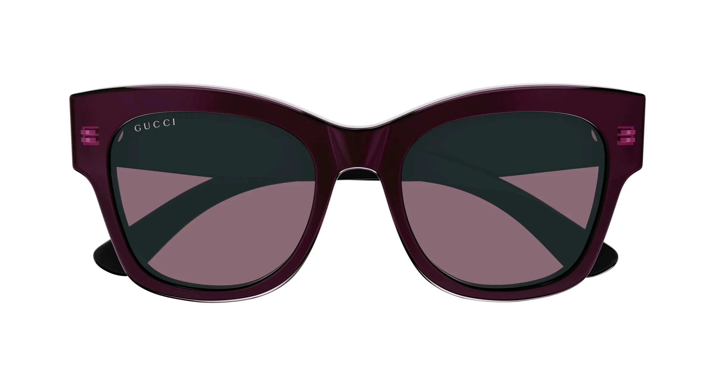 Gucci GG1789S 003 Occhiali da sole Acetato Nero Viola Farfalla - immagine 2