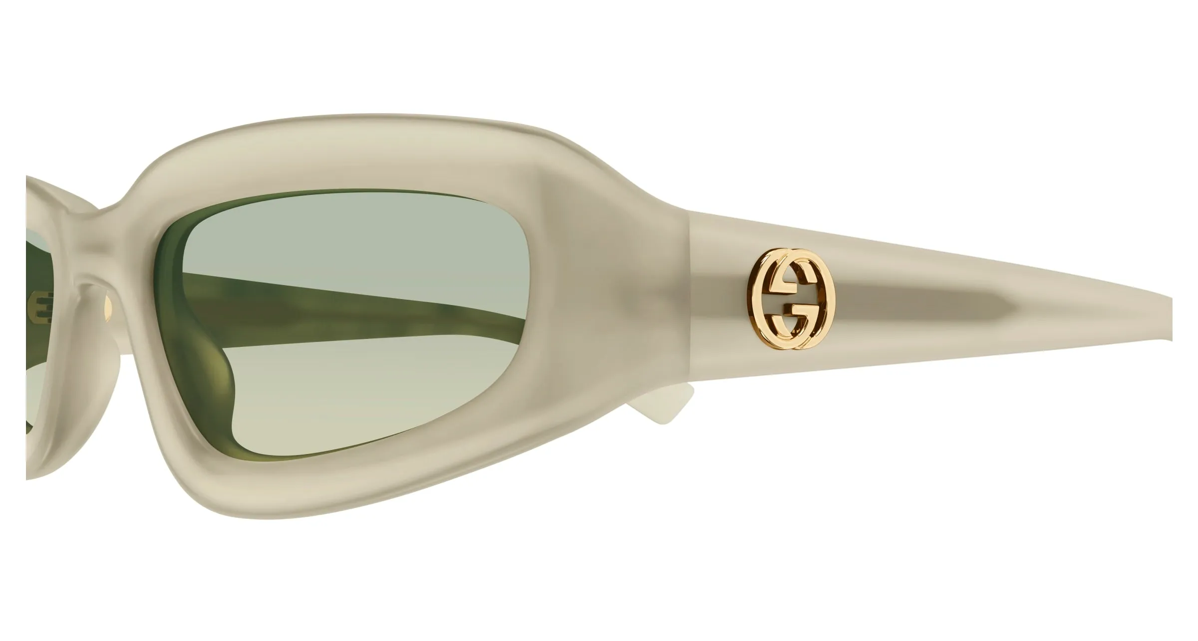 Gucci GG1787S 005 Occhiali da sole Iniettato Giallo Verde Squadrata - immagine 3