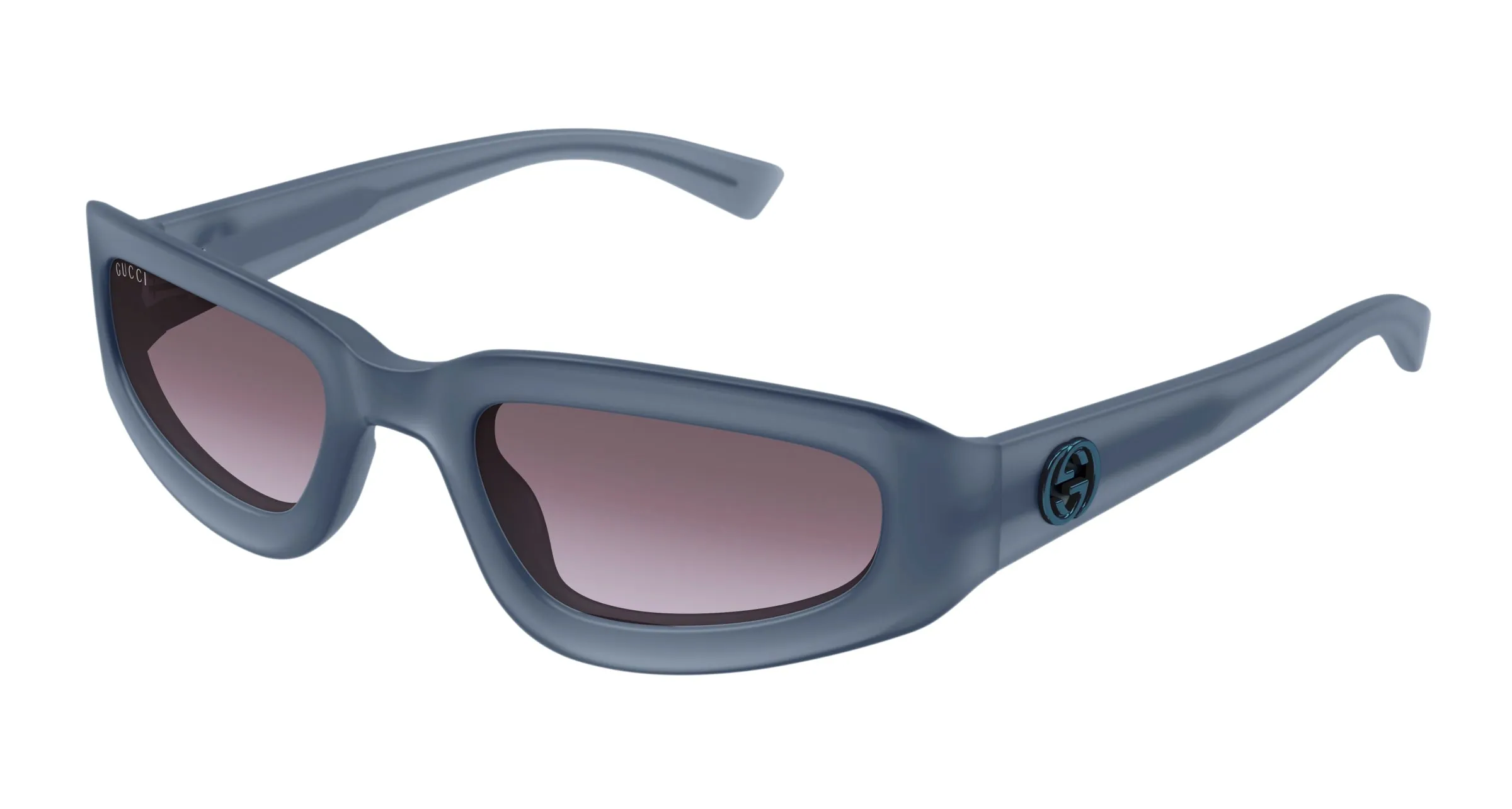 Gucci GG1787S 004 Occhiali da sole Iniettato Grigio Viola Squadrata - immagine 1