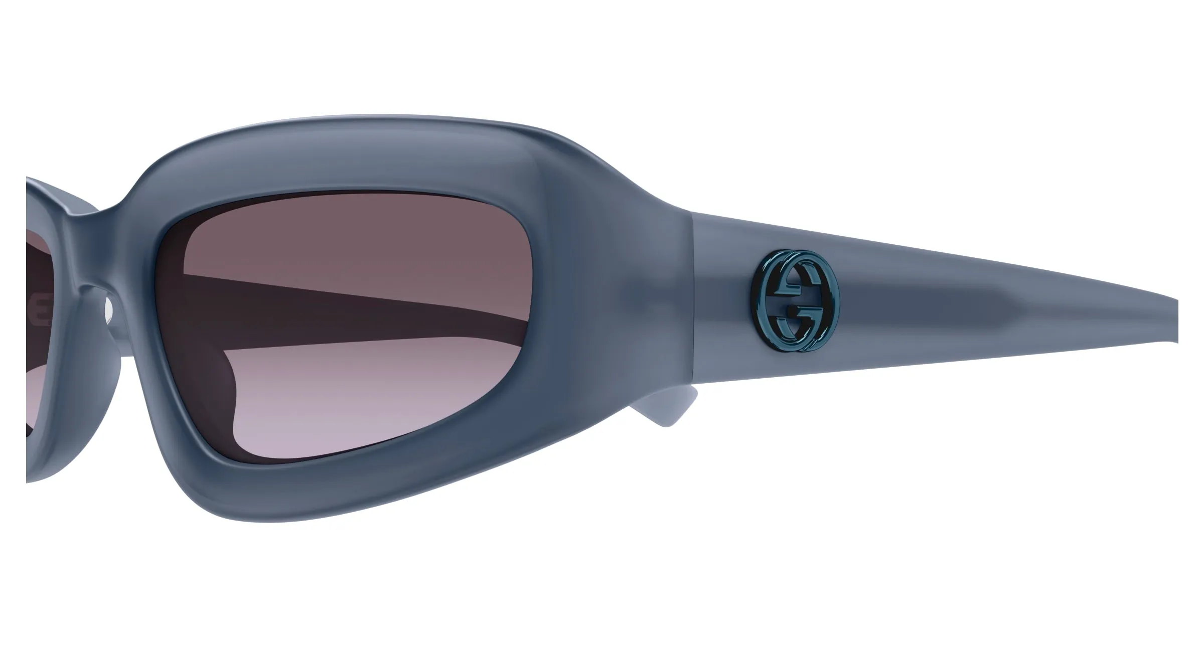 Gucci GG1787S 004 Occhiali da sole Iniettato Grigio Viola Squadrata - immagine 3