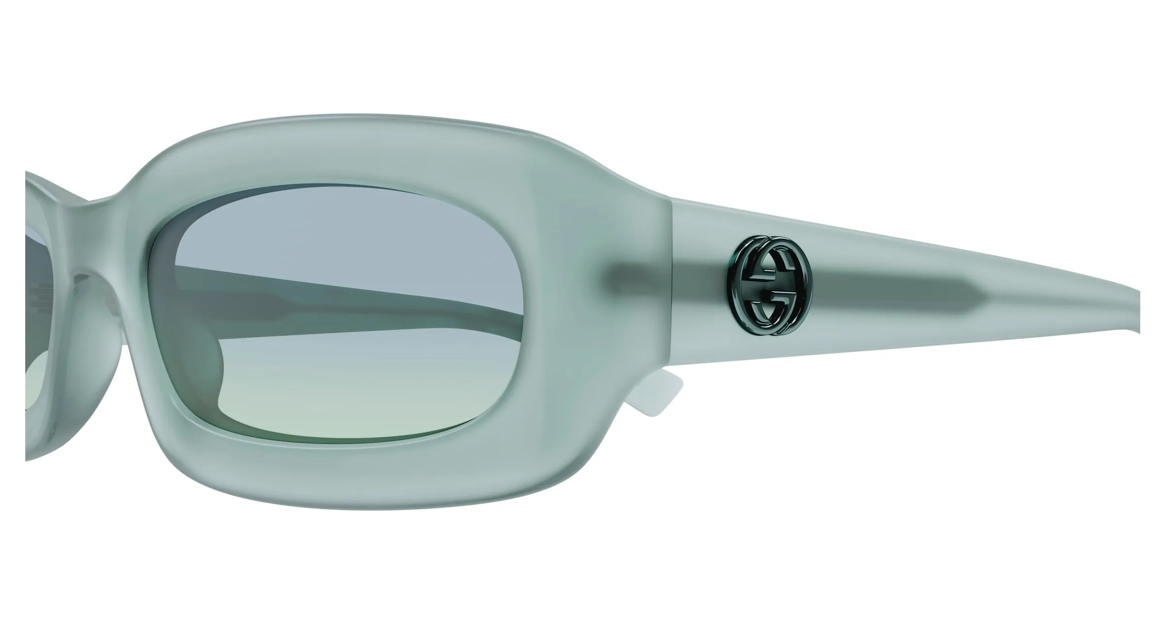 Gucci GG1786S 005 Occhiali da sole Iniettato Verde Rotonda Sfumato - immagine 3