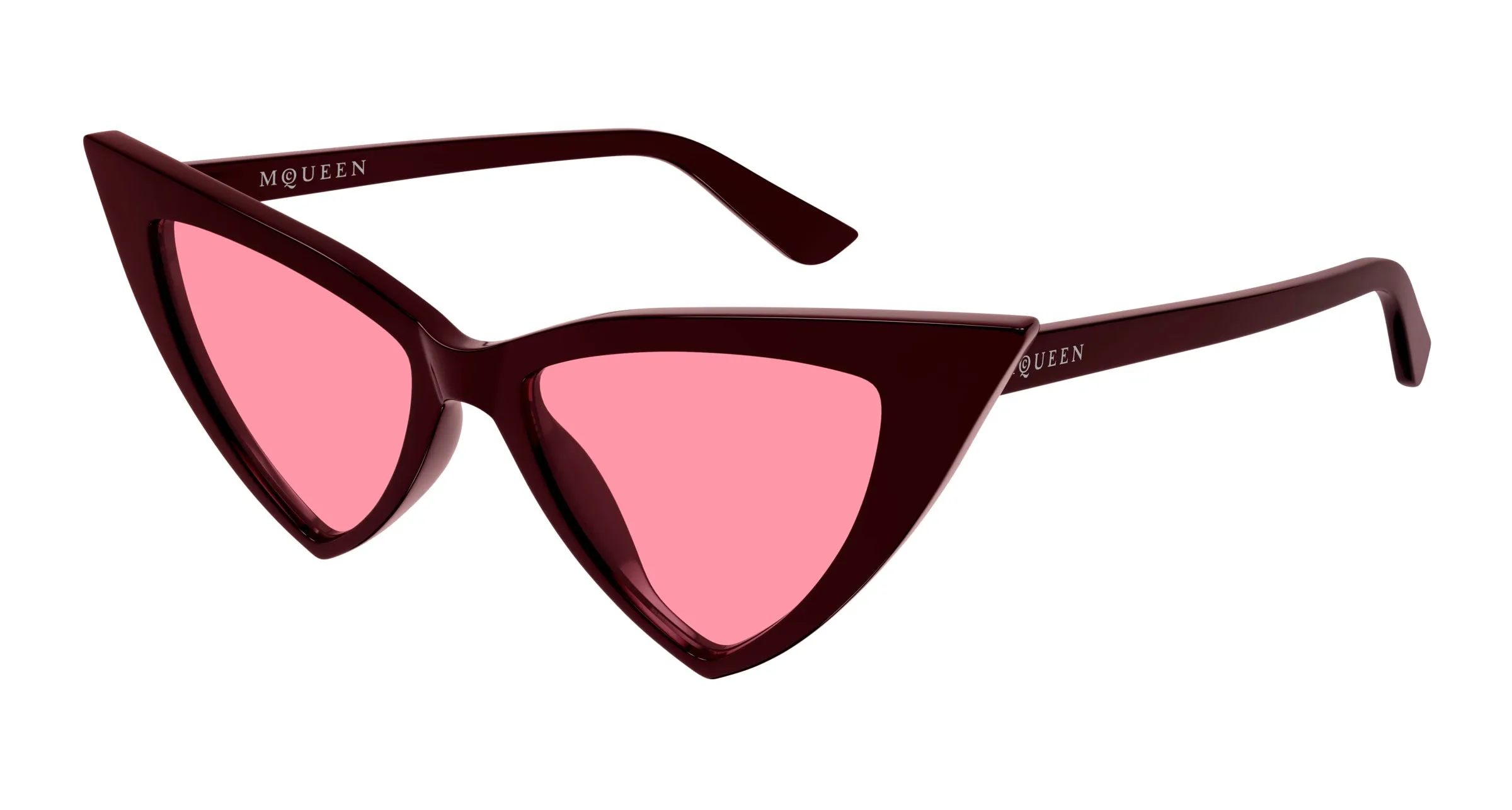 Alexander McQueen AM0518S 004 Occhiali da sole Acetato Rosso Rosa Cat Eye - immagine 1