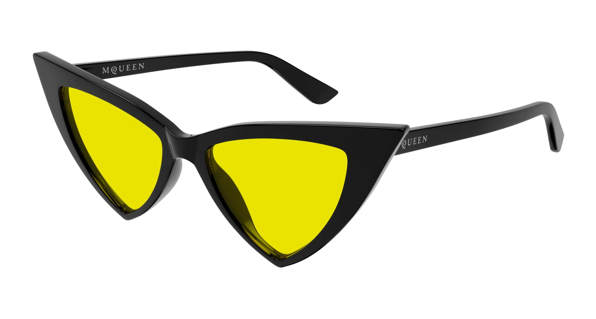 Alexander McQueen AM0518S 001 Occhiali da sole Acetato Nero Cat Eye - immagine 1