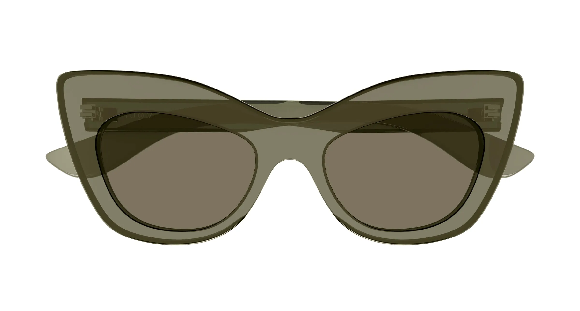 Alexander McQueen AM0516S 001 Occhiali da sole Bio-iniettato Verde Verde Cat Eye - immagine 2