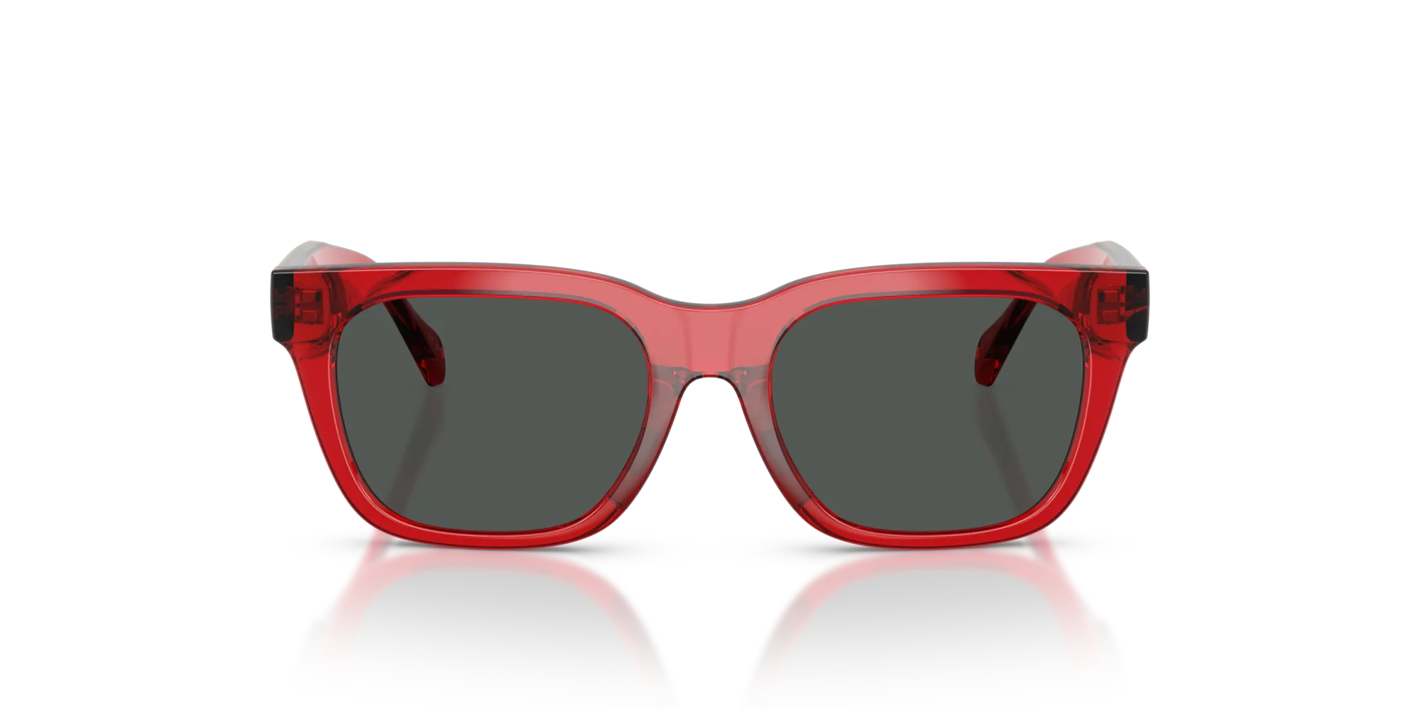 Versace VK4006U 553387 Occhiali da sole Iniettato Rosso Grigio Squadrata Normale - immagine 3