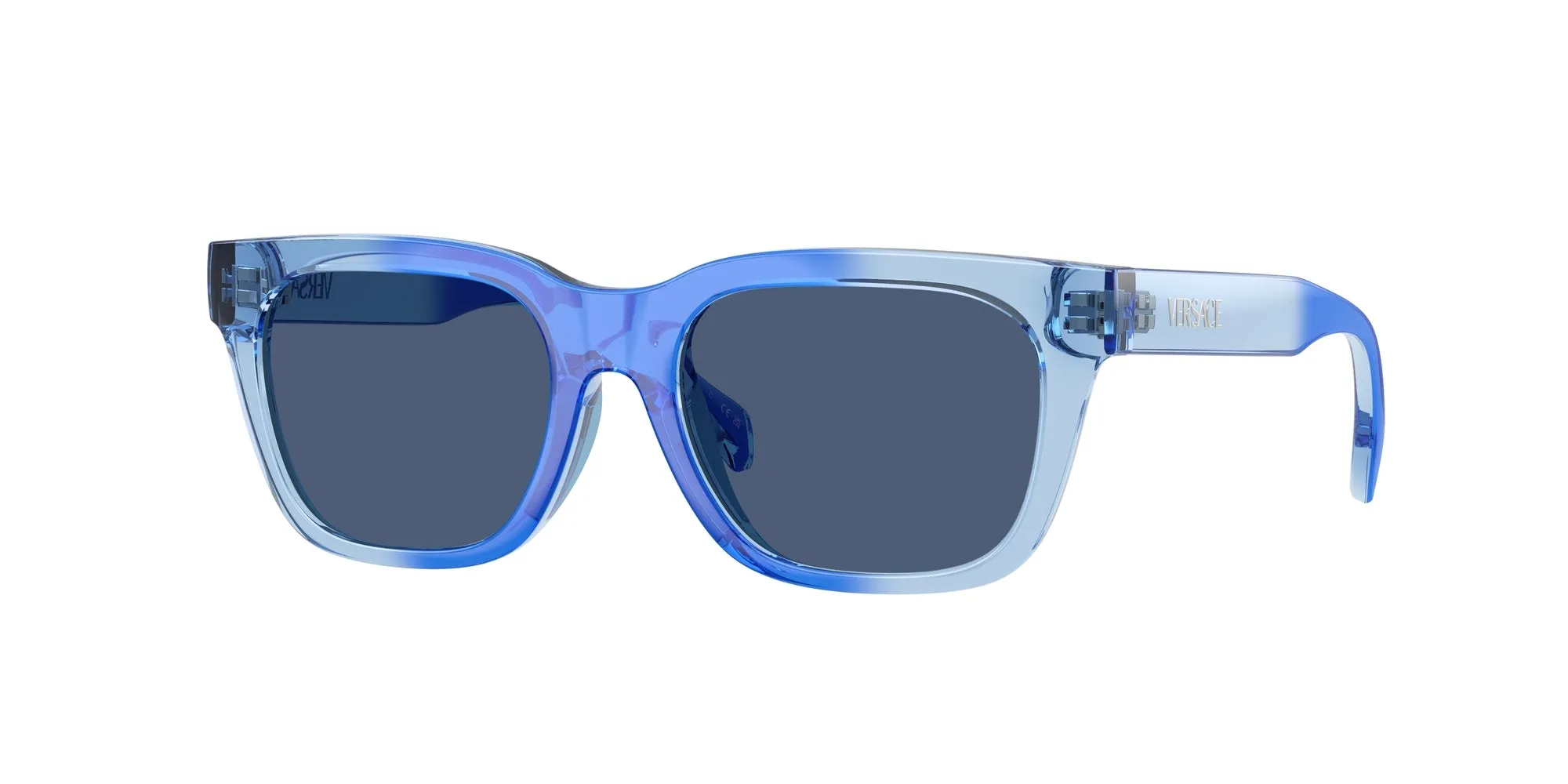 Versace VK4006U 553280 Occhiali da sole Iniettato Blu Blu Squadrata Normale - immagine 1
