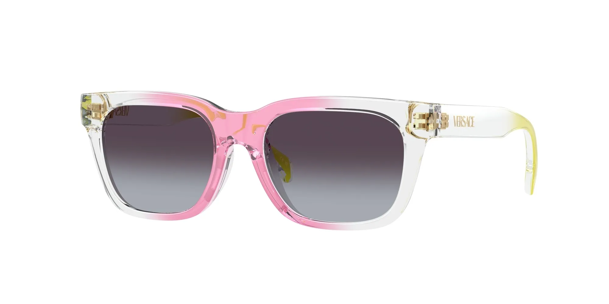 Versace VK4006U 55318G Occhiali da sole Iniettato Blu Grigio Squadrata Normale Sfumato - immagine 1