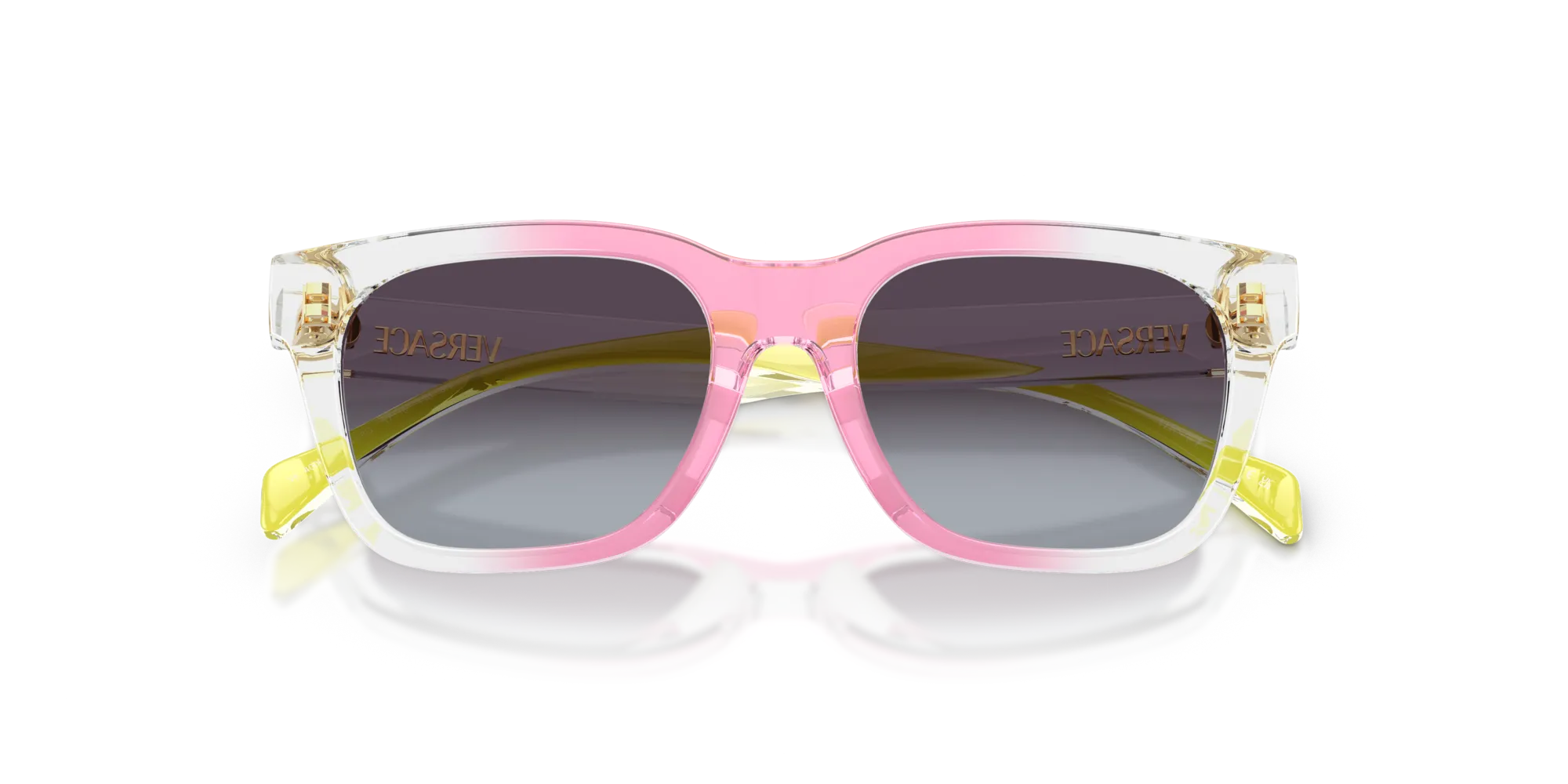 Versace VK4006U 55318G Occhiali da sole Iniettato Blu Grigio Squadrata Normale Sfumato - immagine 2