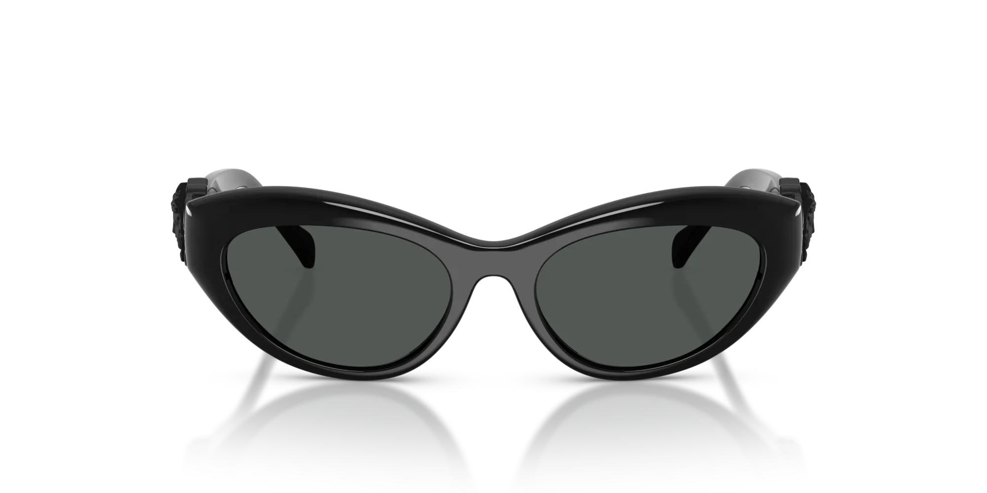 Versace VK4005U GB1/87 Occhiali da sole Iniettato Nero Grigio Cat Eye Normale - immagine 3
