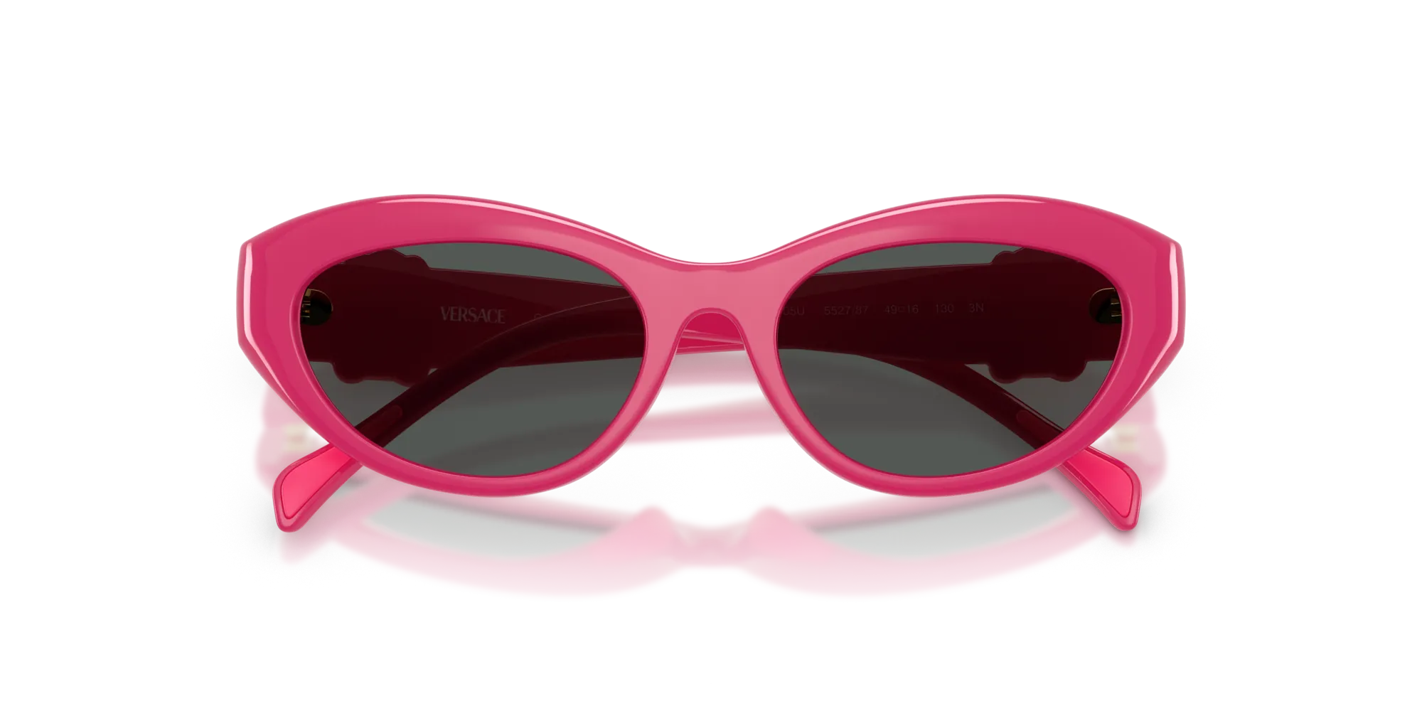 Versace VK4005U 552787 Occhiali da sole Iniettato Rosa Grigio Cat Eye Normale - immagine 2