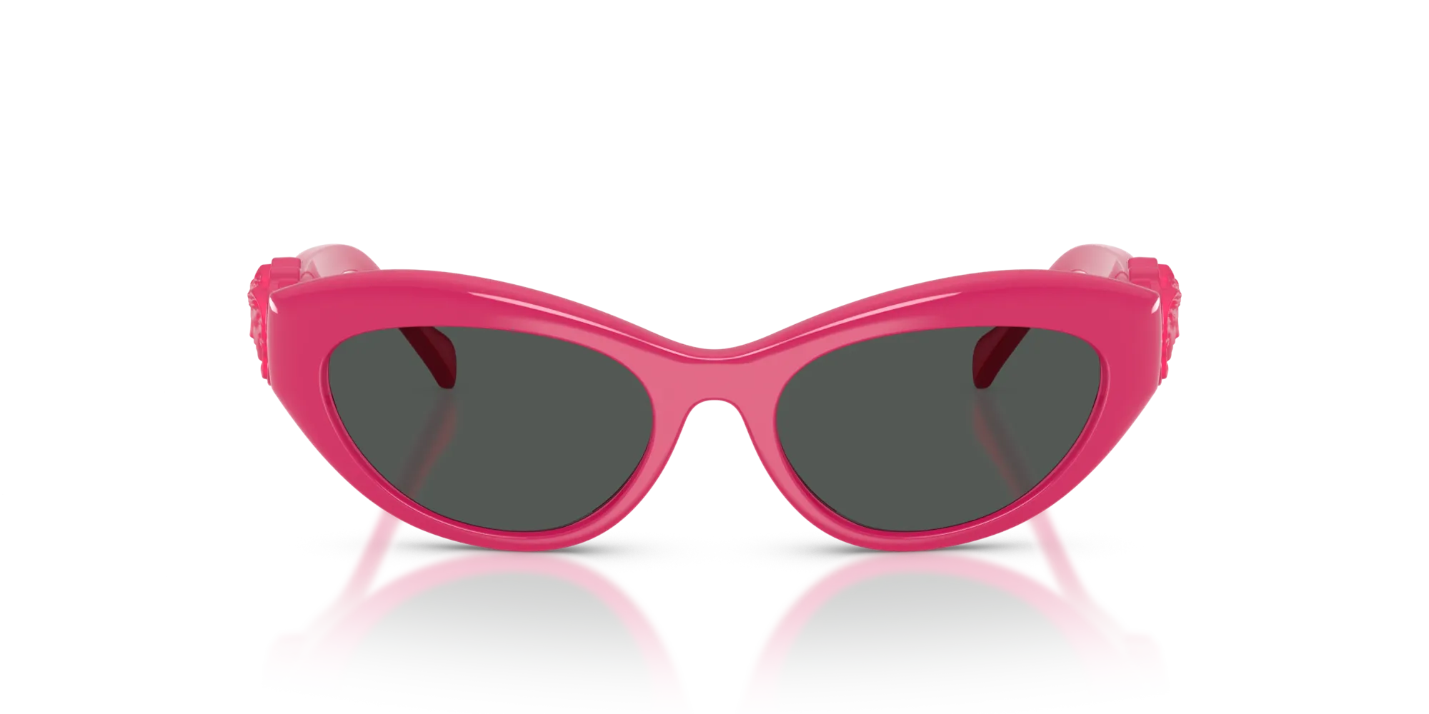 Versace VK4005U 552787 Occhiali da sole Iniettato Rosa Grigio Cat Eye Normale - immagine 3