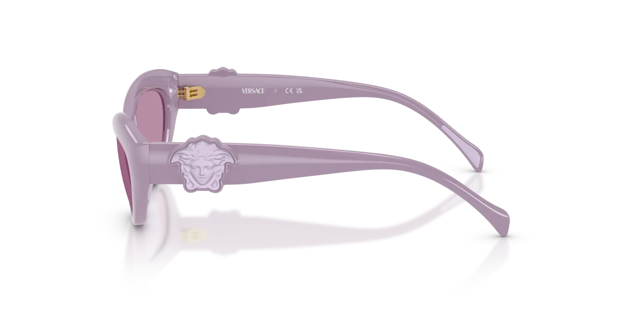 Versace VK4005U 5526AK Occhiali da sole Iniettato Viola Viola Cat Eye Normale - immagine 4