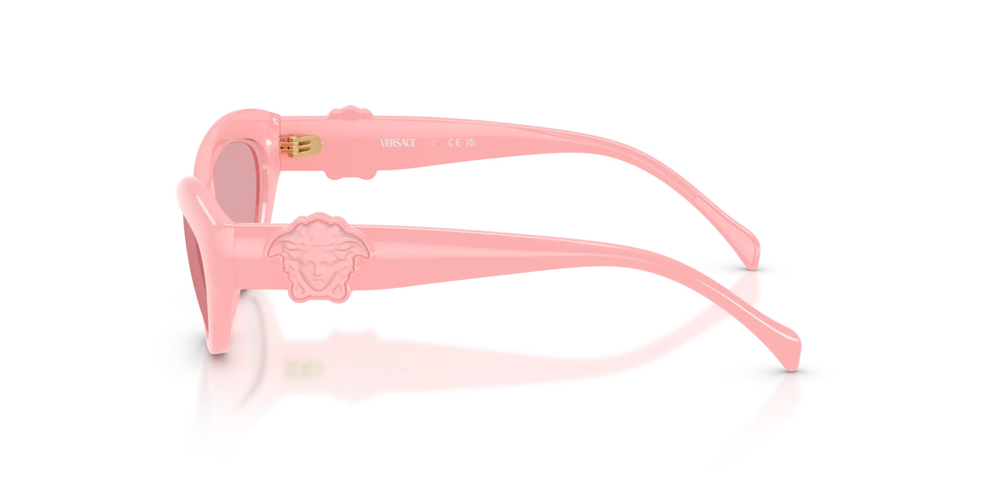 Versace VK4005U 545284 Occhiali da sole Iniettato Rosa Viola Cat Eye Normale - immagine 4