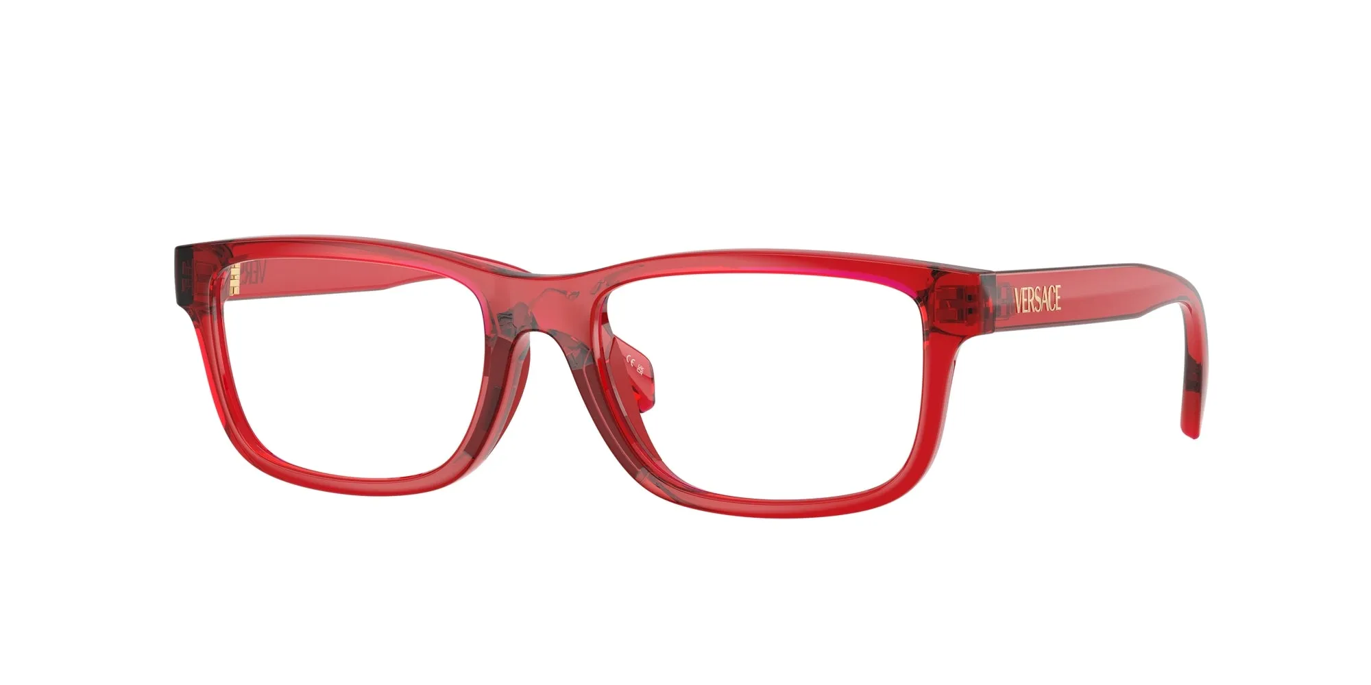 Versace VK3013U 5533 Montature da vista Iniettato Rosso Squadrata Normale - immagine 1