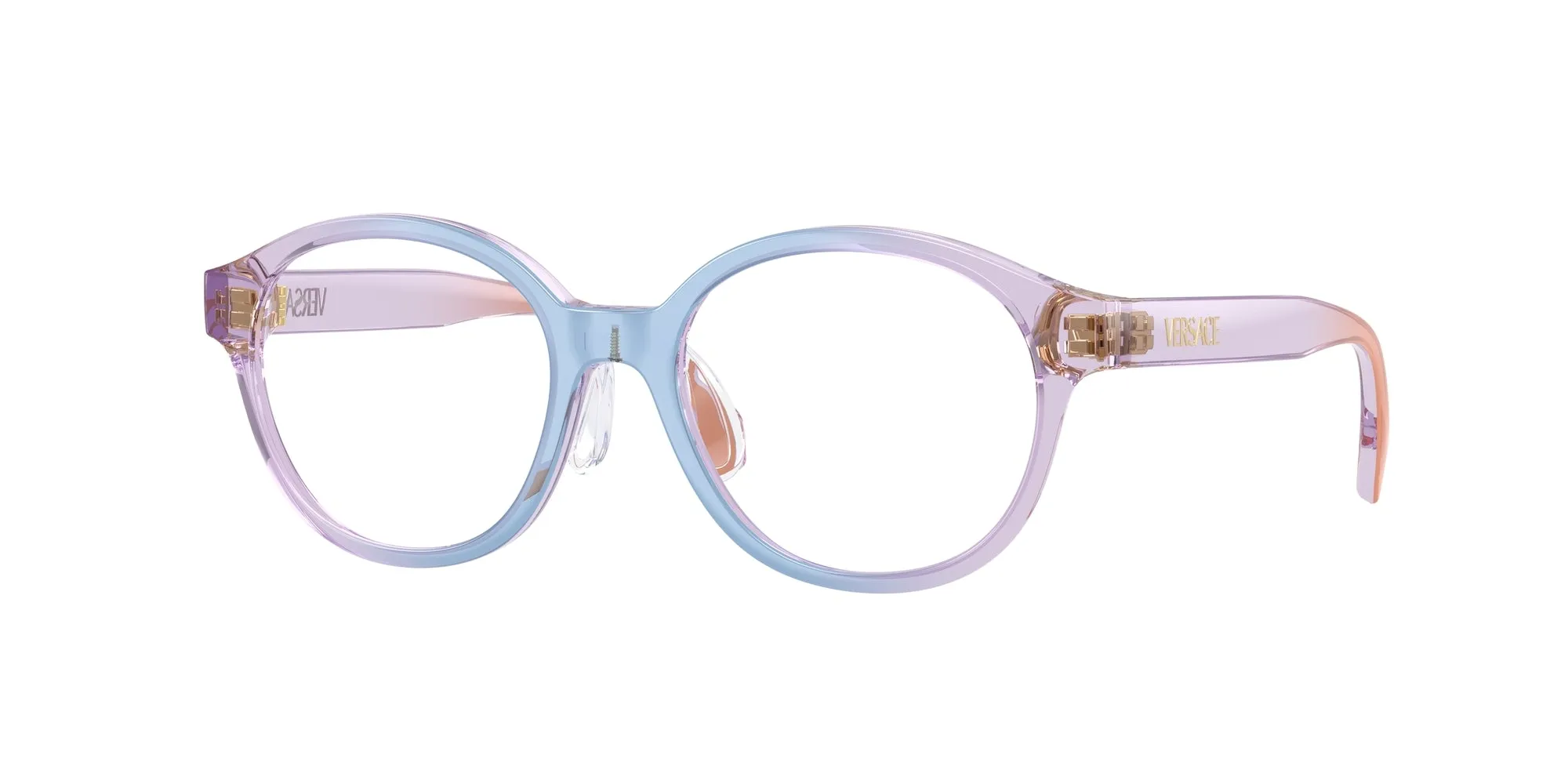 Versace VK3012 5534 Montature da vista Iniettato Blu Rotonda Normale - immagine 1