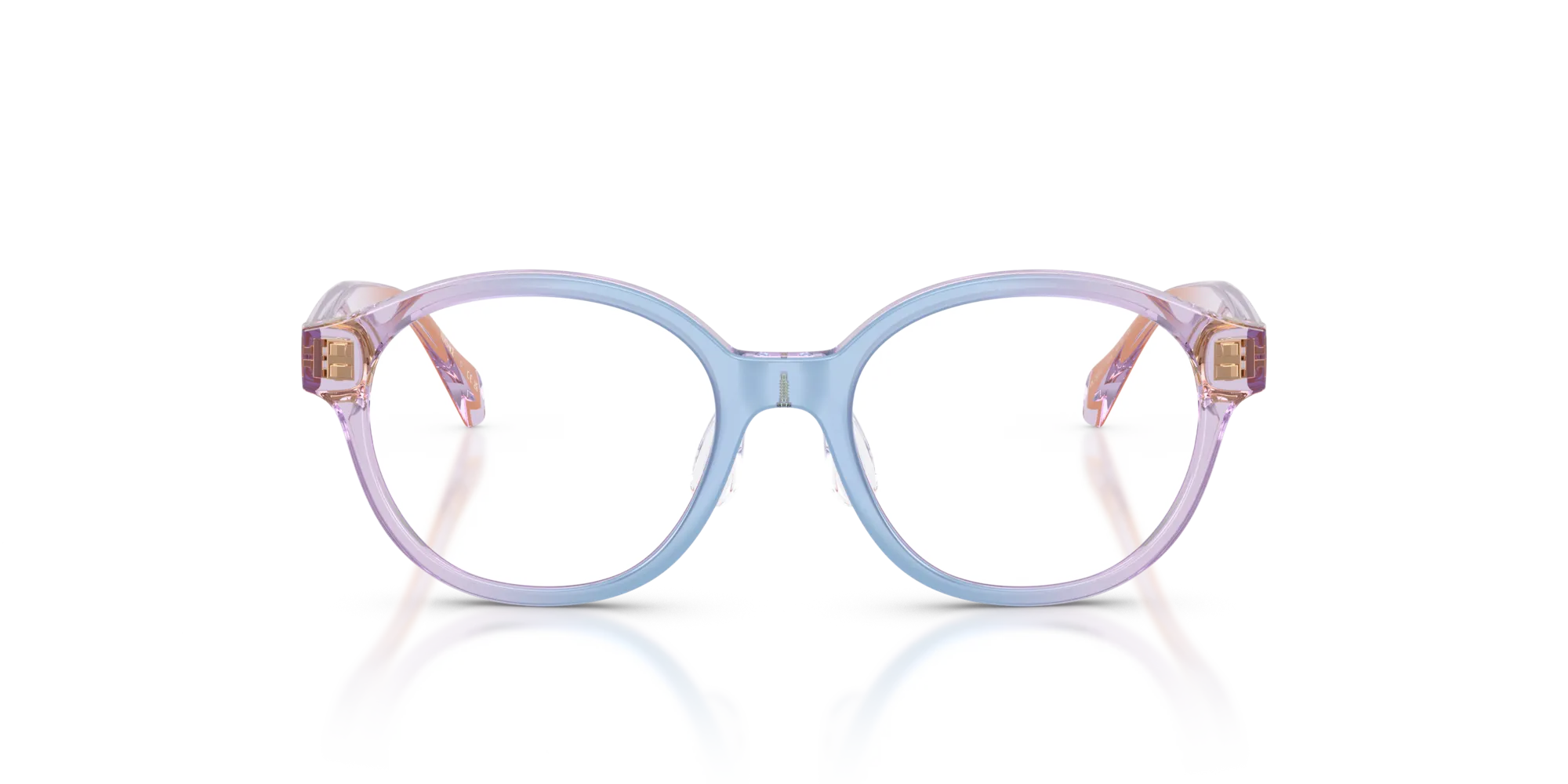 Versace VK3012 5534 Montature da vista Iniettato Blu Rotonda Normale - immagine 3