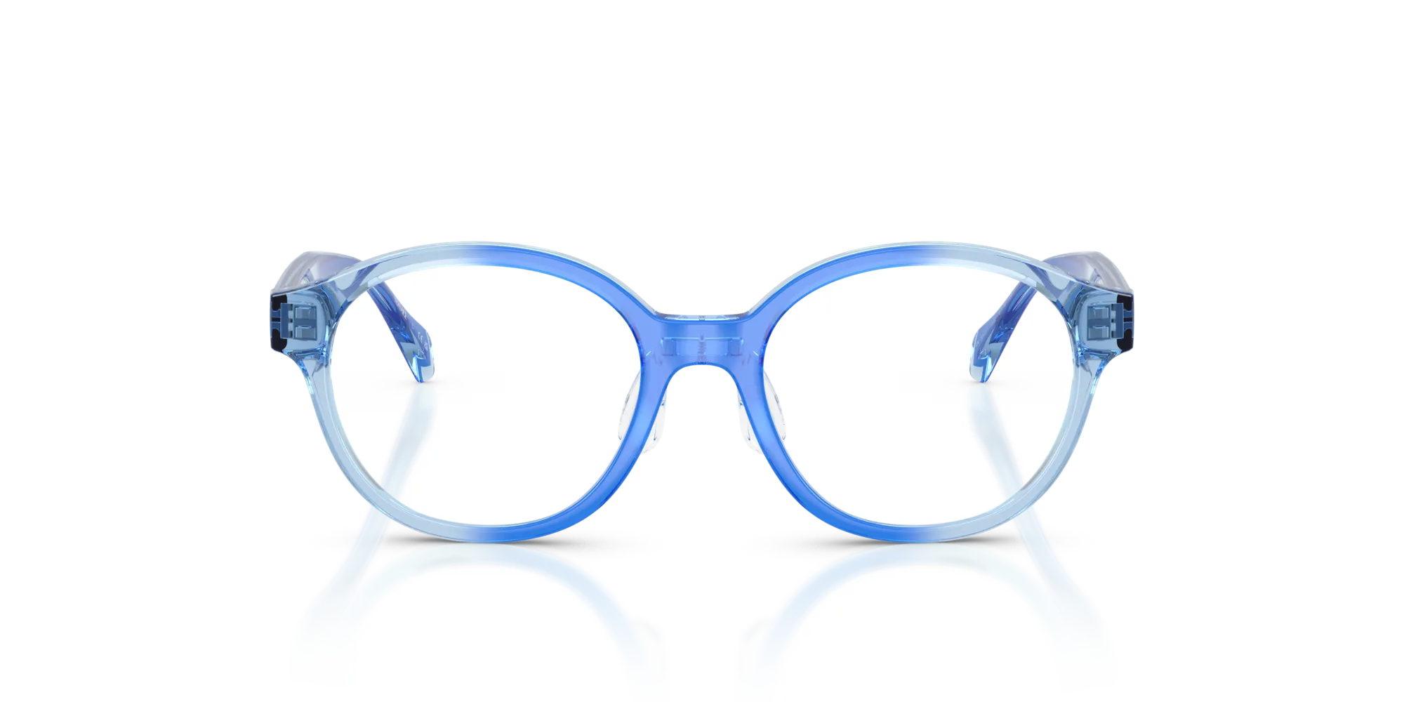 Versace VK3012 5532 Montature da vista Iniettato Blu Rotonda Normale - immagine 3