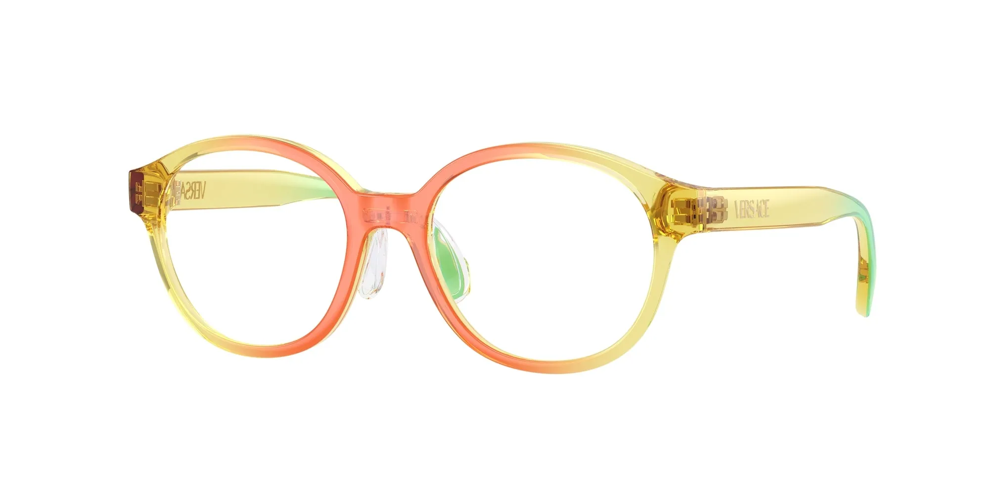Versace VK3012 5530 Montature da vista Iniettato Giallo Rotonda Normale - immagine 1