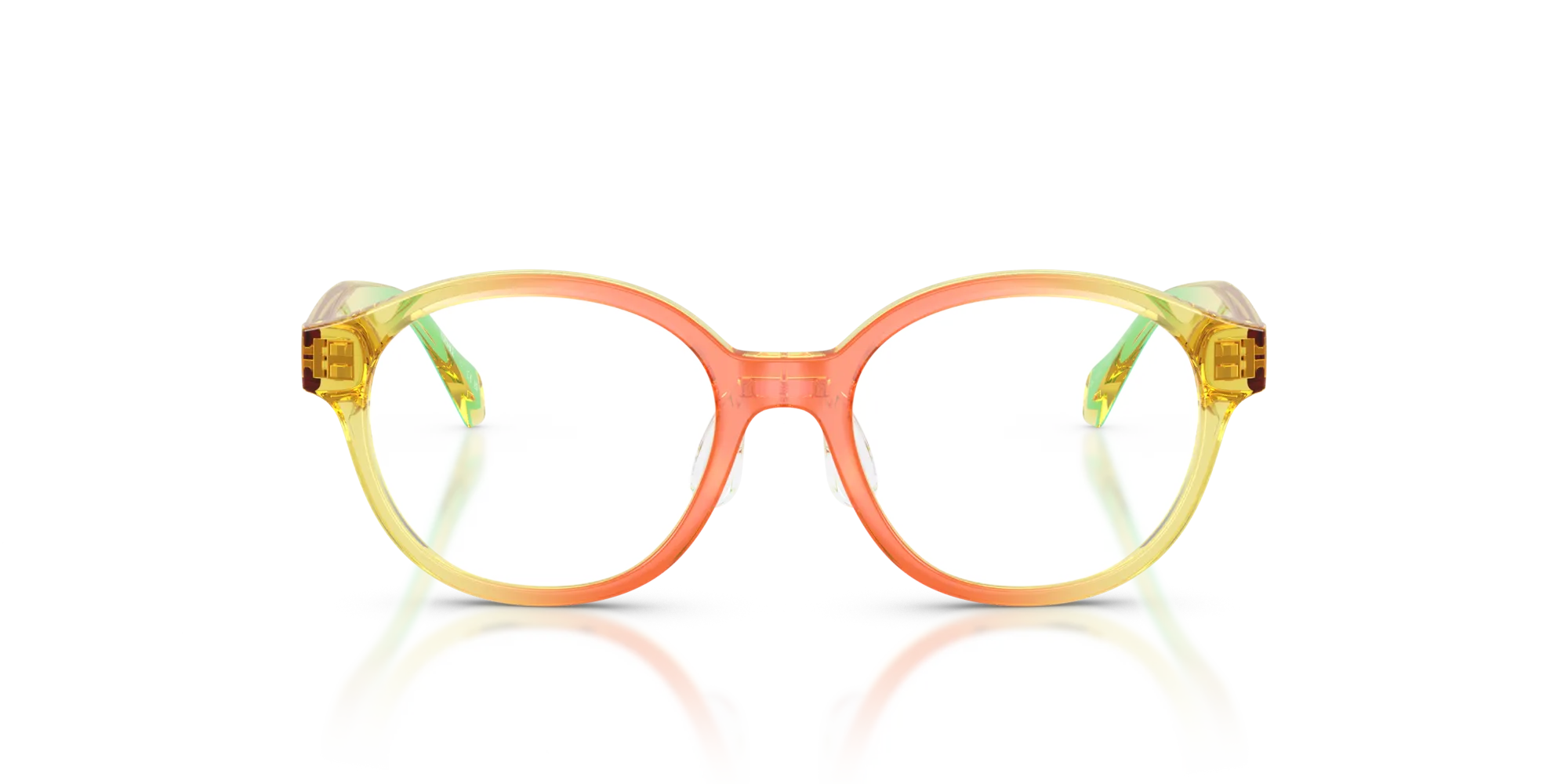 Versace VK3012 5530 Montature da vista Iniettato Giallo Rotonda Normale - immagine 3
