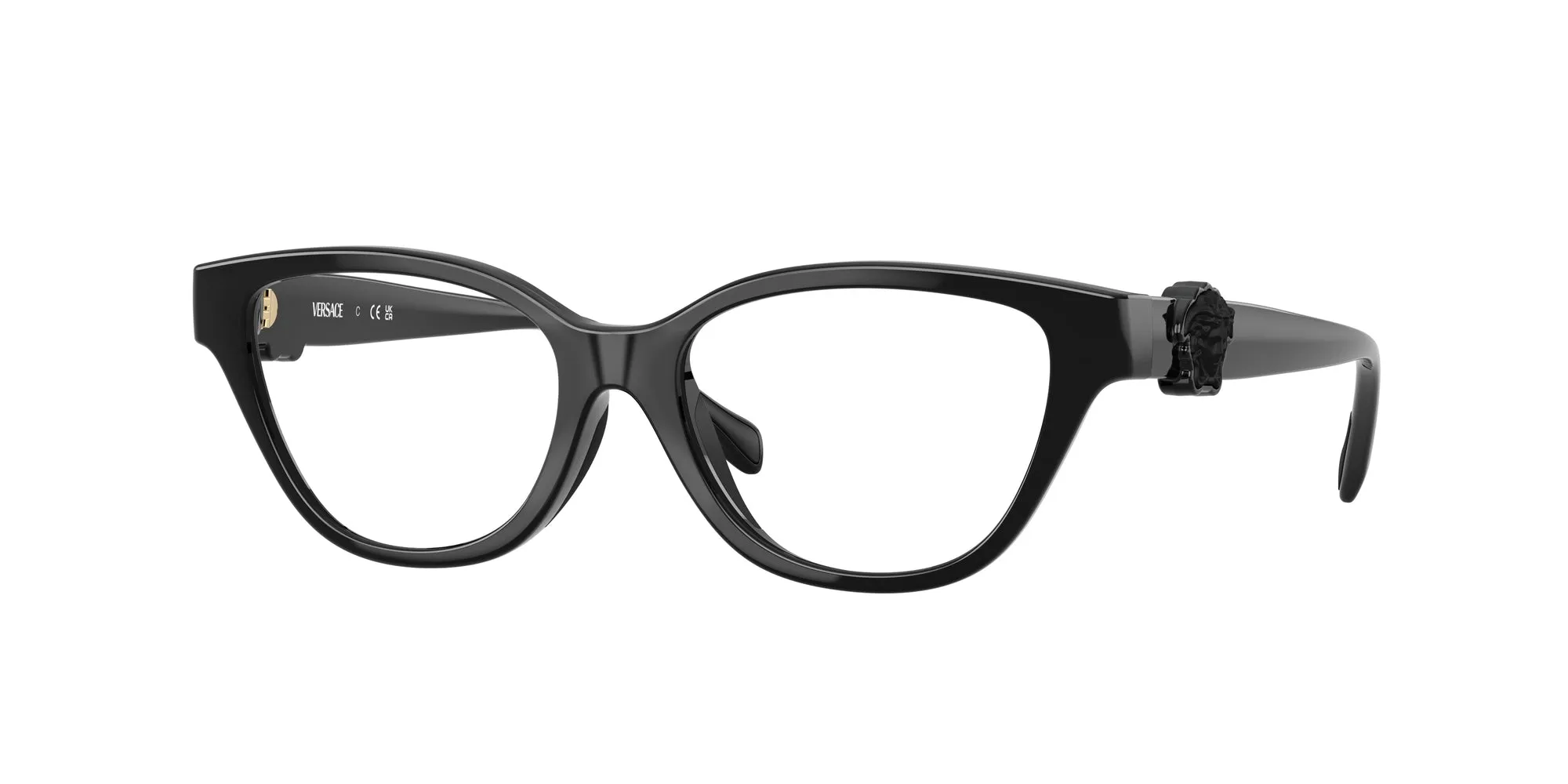 Versace VK3011U GB1 Montature da vista Iniettato Nero Cat Eye Normale - immagine 1