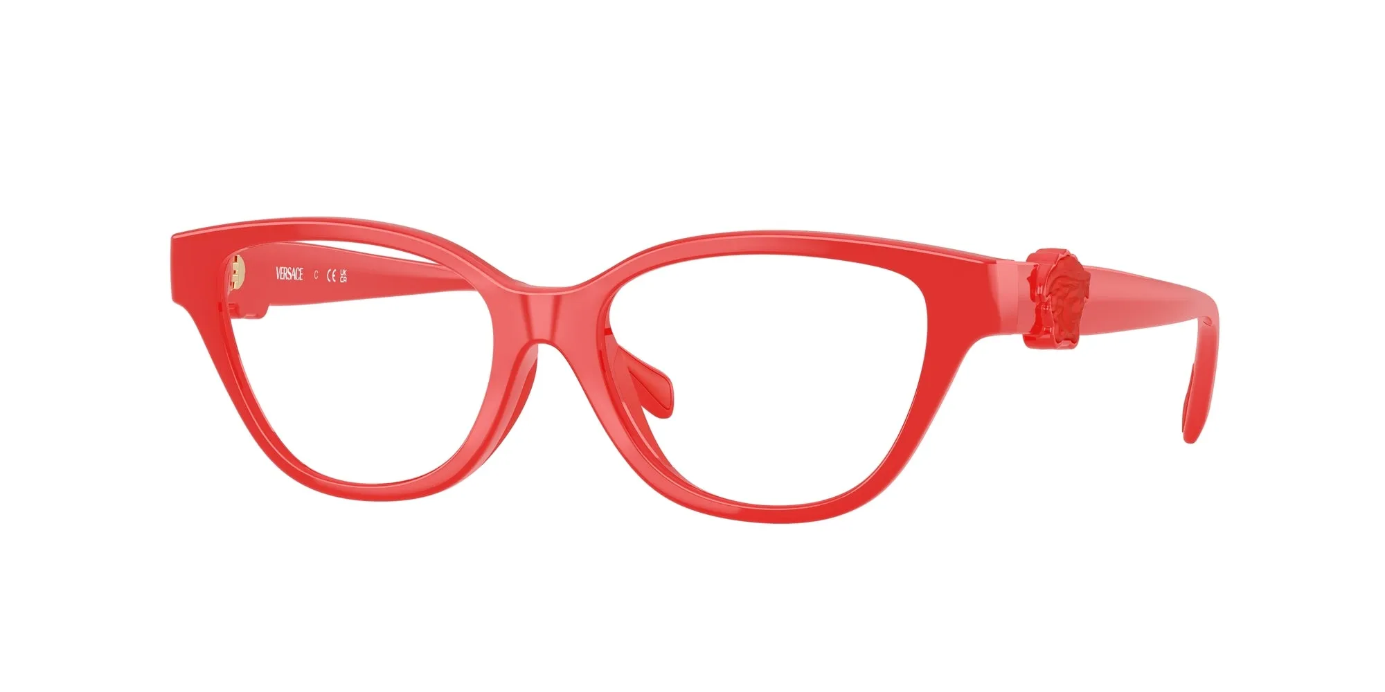 Versace VK3011U 5529 Montature da vista Iniettato Rosso Cat Eye Normale - immagine 1