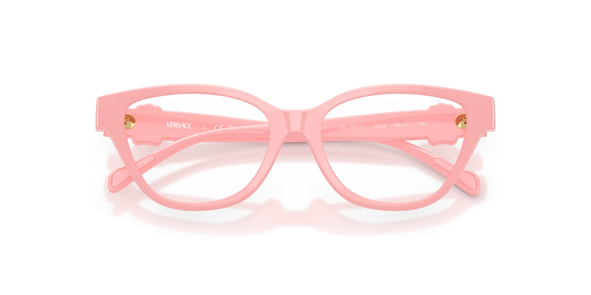 Versace VK3011U 5452 Montature da vista Iniettato Rosa Cat Eye Normale - immagine 2