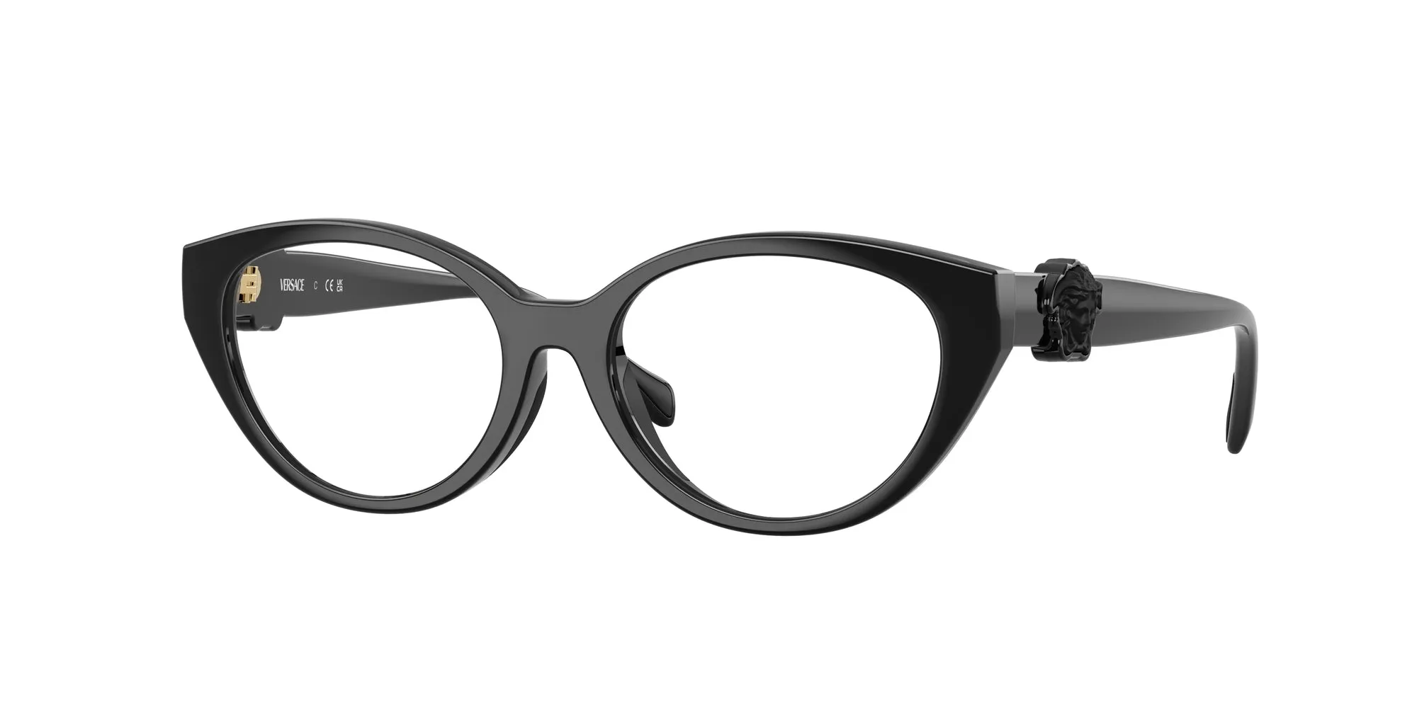 Versace VK3010U GB1 Montature da vista Iniettato Nero Cat Eye Normale - immagine 1