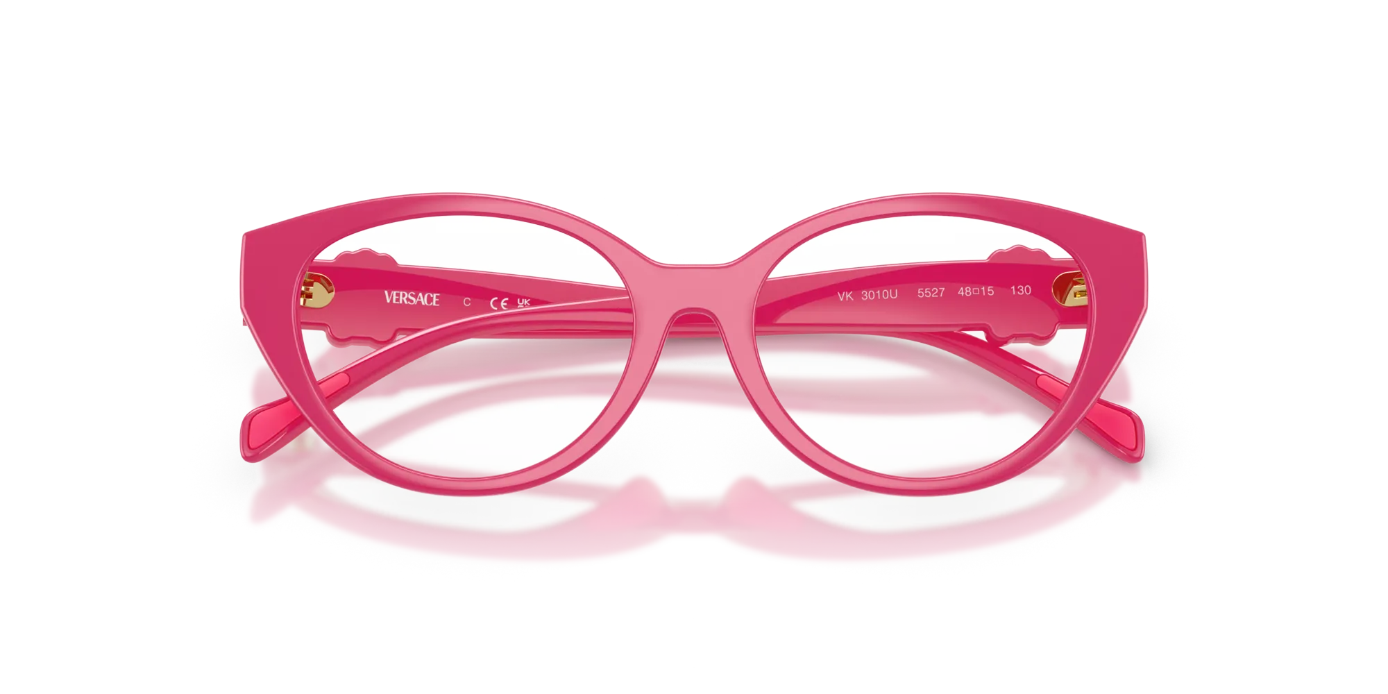 Versace VK3010U 5527 Montature da vista Iniettato Rosa Cat Eye Normale - immagine 2