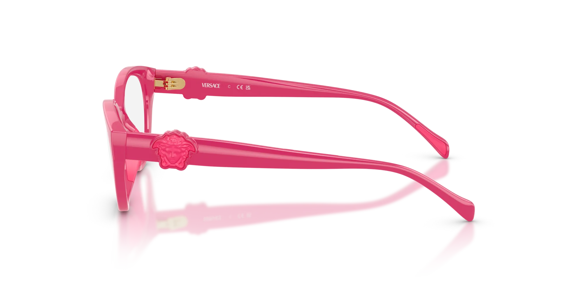 Versace VK3010U 5527 Montature da vista Iniettato Rosa Cat Eye Normale - immagine 4