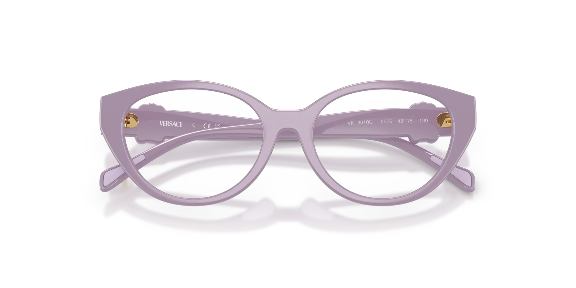 Versace VK3010U 5526 Montature da vista Iniettato Viola Cat Eye Normale - immagine 2