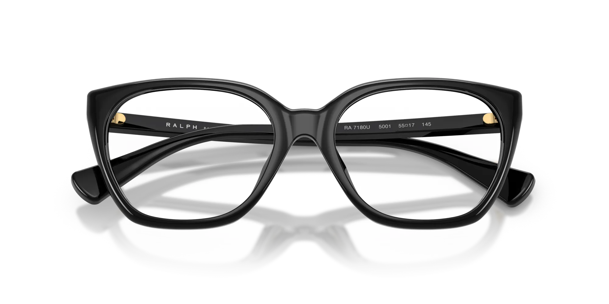 Ralph Lauren RA7180U 5001 Montature da vista Acetato Nero Farfalla Normale - immagine 2