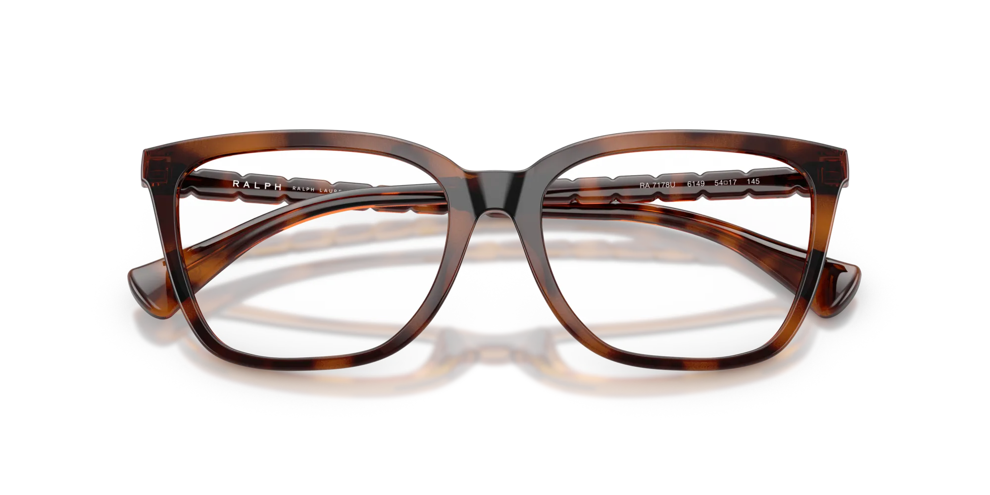 Ralph Lauren RA7178U 6149 Montature da vista Iniettato Tartaruga Farfalla Normale - immagine 2