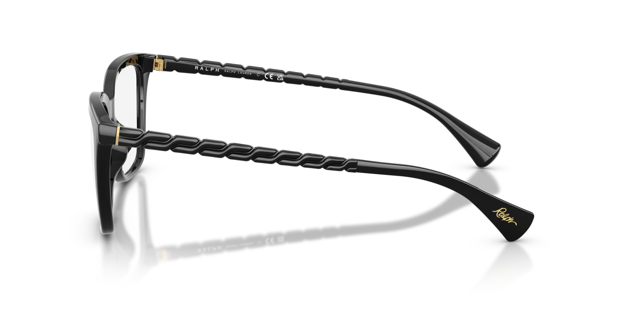 Ralph Lauren RA7178U 5001 Montature da vista Iniettato Nero Farfalla Normale - immagine 4