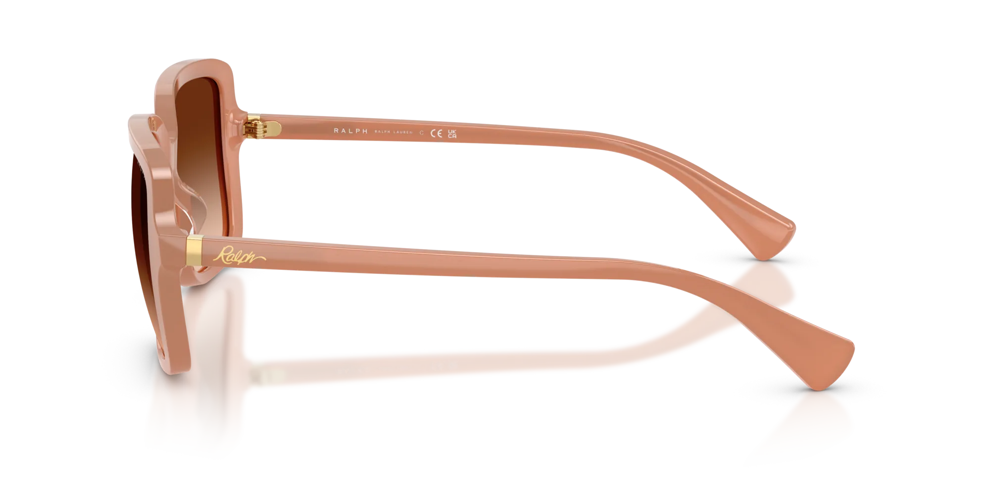 Ralph Lauren RA5333U 623774 Occhiali da sole Acetato Arancione Marrone Squadrata Normale Sfumato - immagine 4