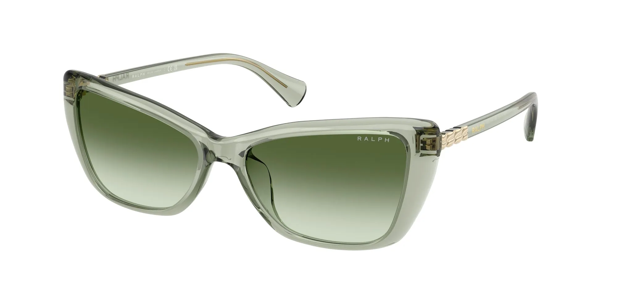 Ralph Lauren RA5332U 62673M Occhiali da sole Iniettato Verde Verde Cat Eye Normale Sfumato - immagine 1