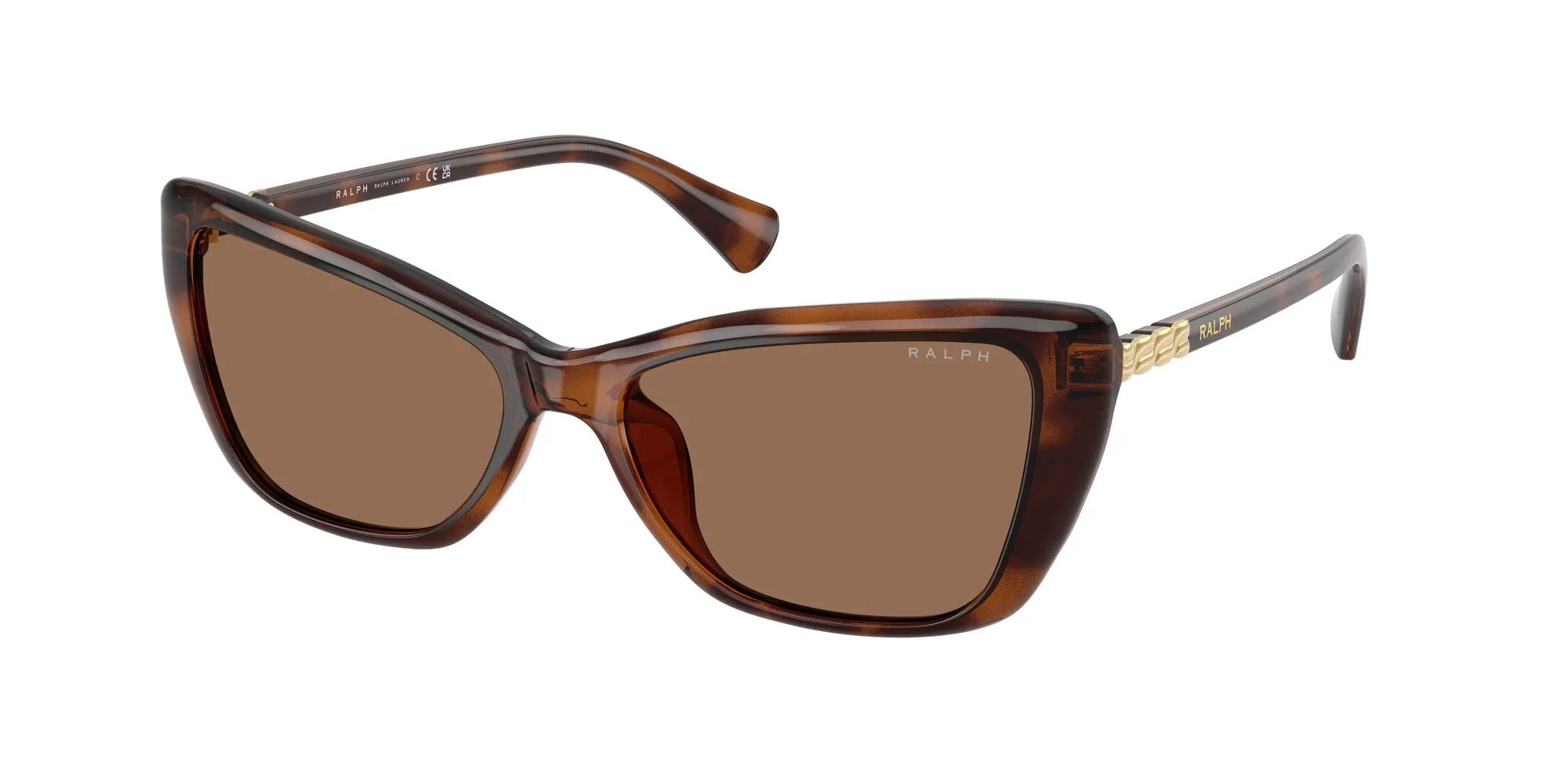 Ralph Lauren RA5332U 614973 Occhiali da sole Iniettato Tartaruga Marrone Cat Eye Normale - immagine 1
