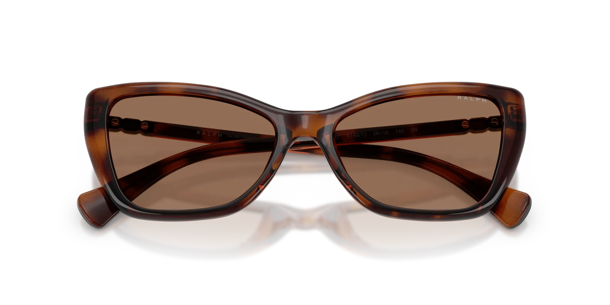Ralph Lauren RA5332U 614973 Occhiali da sole Iniettato Tartaruga Marrone Cat Eye Normale - immagine 2