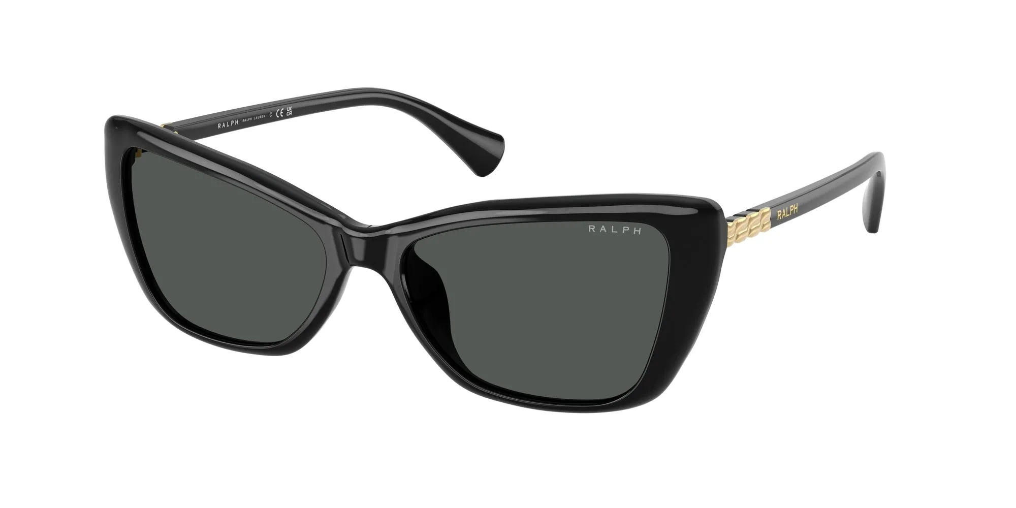 Ralph Lauren RA5332U 500187 Occhiali da sole Iniettato Nero Grigio Cat Eye Normale - immagine 1
